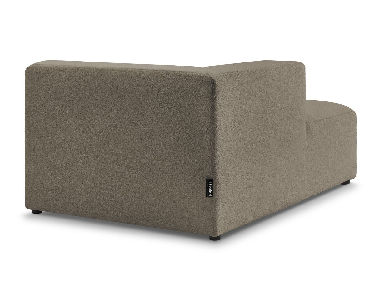 Bobochic Megeve Méridienne-Modul Bouclé-Stoff Braun Ecke links