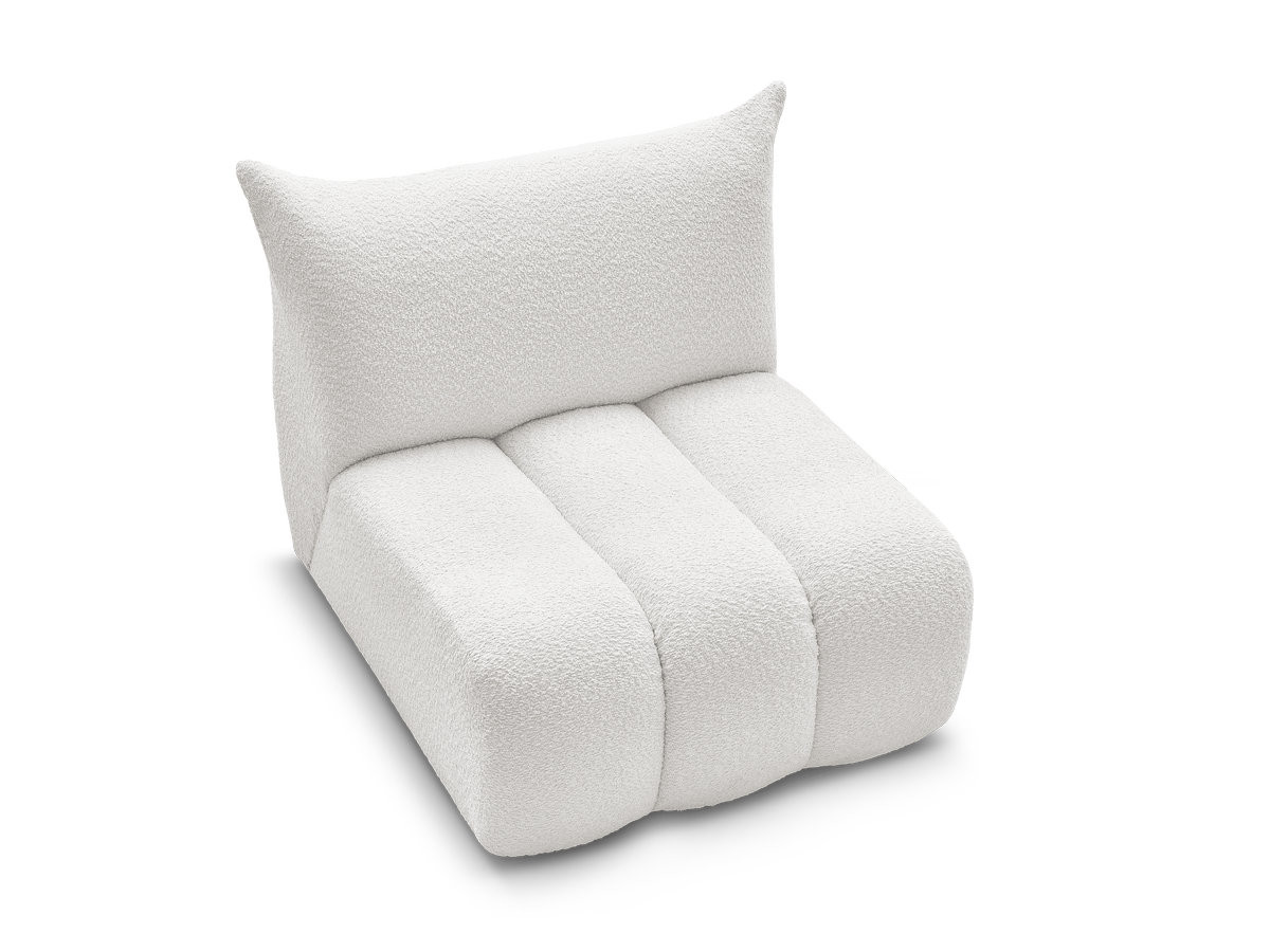 Bobochic Azra Sofamodul 1-Sitzer 90 × 112 cm Bouclé-Stoff Weiß