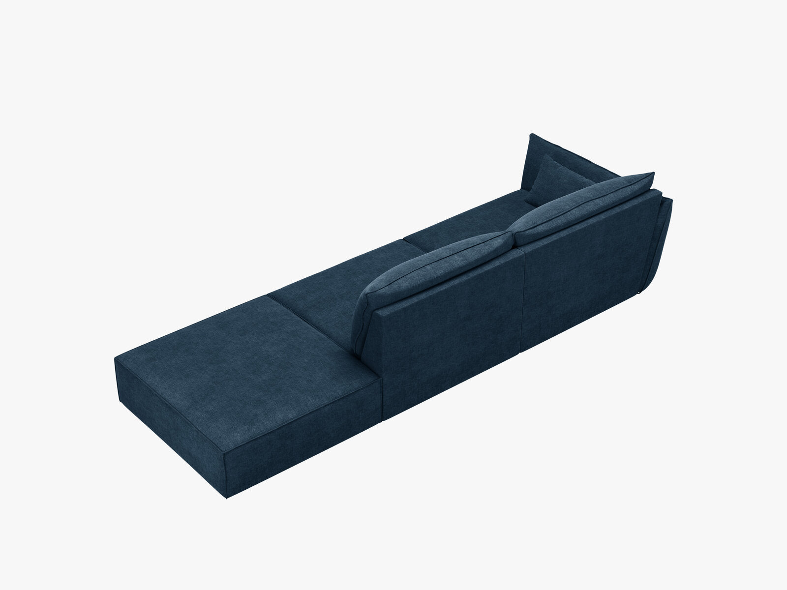 Micadoni Sofa Kaelle 4-Sitzer Rechts Chenille Over The Horizon Königsblau