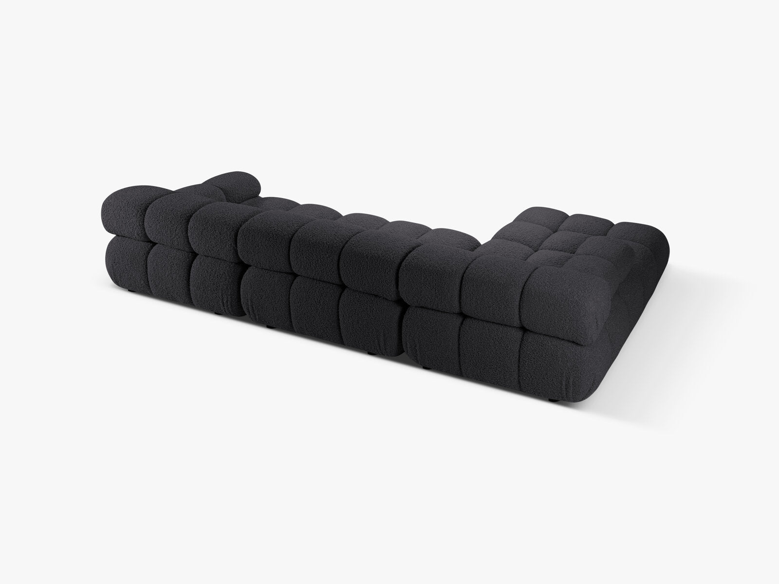 Micadoni Modulares Ecksofa Bellis 4-Sitzer Links Boucle Rolf Graphit