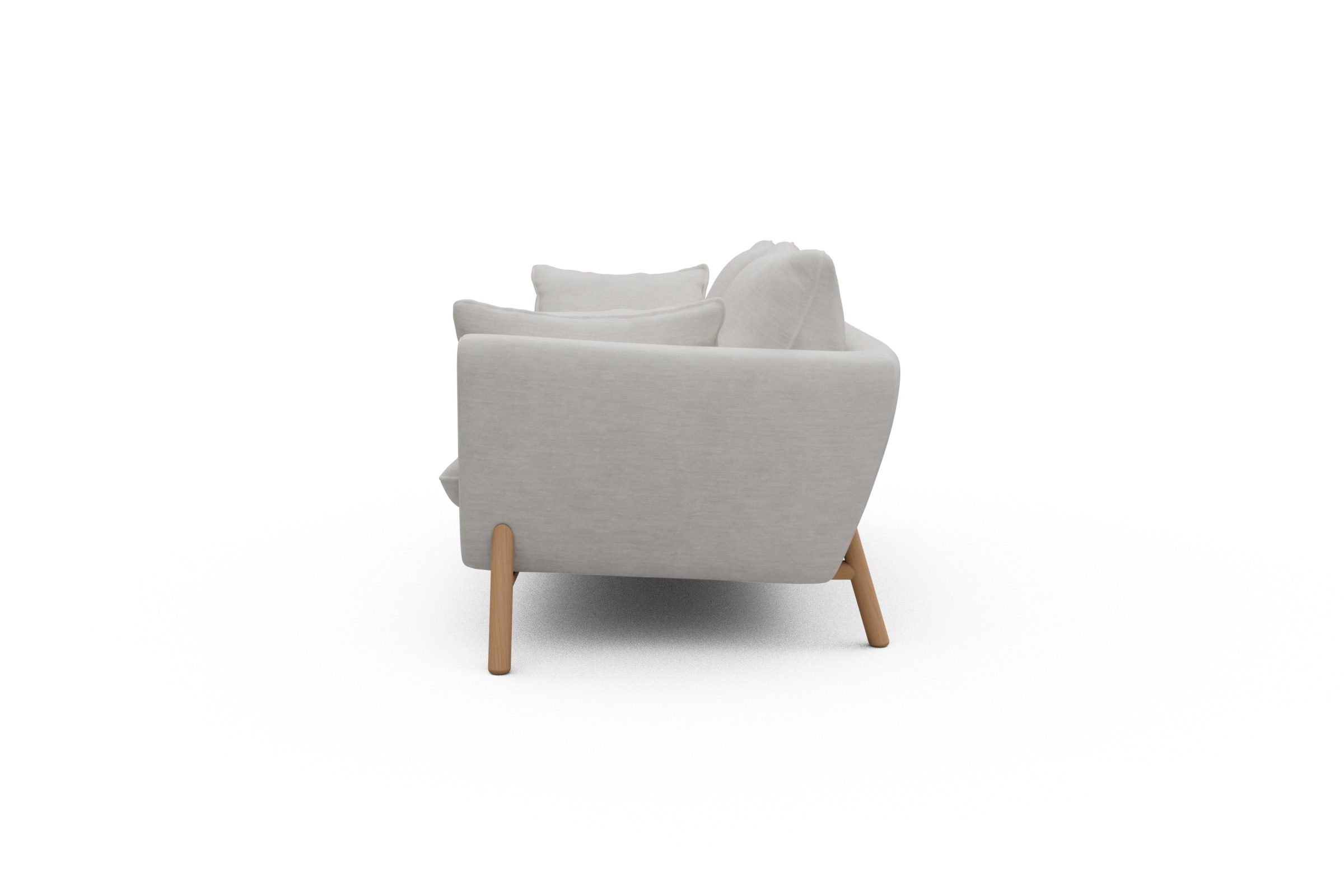Sofa Emil 2-Sitzer Beinfarbe Eiche Natur Vivus-Dusty-Off-White