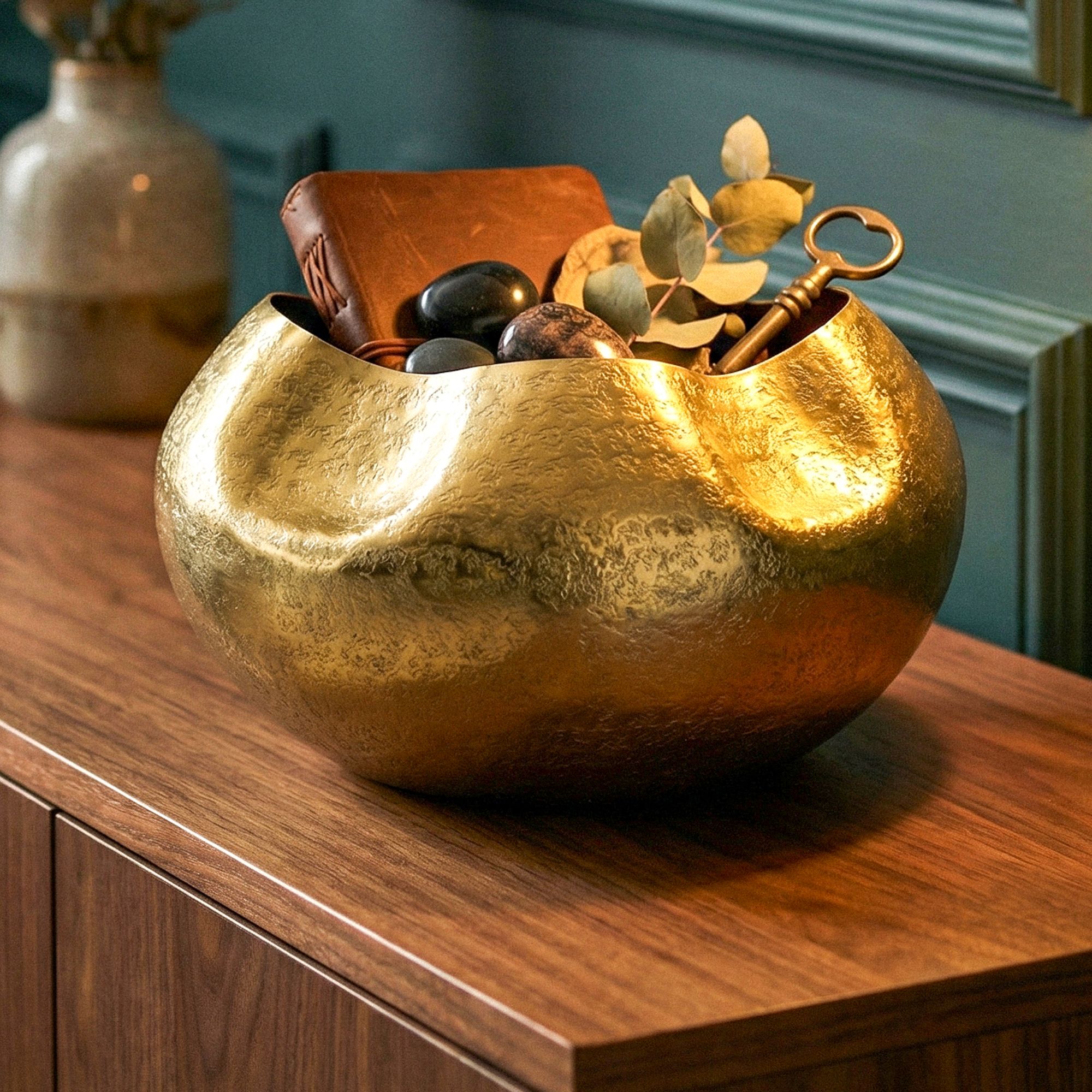 Blumentopf Skanevik Aluminium Gold Ø 30 cm