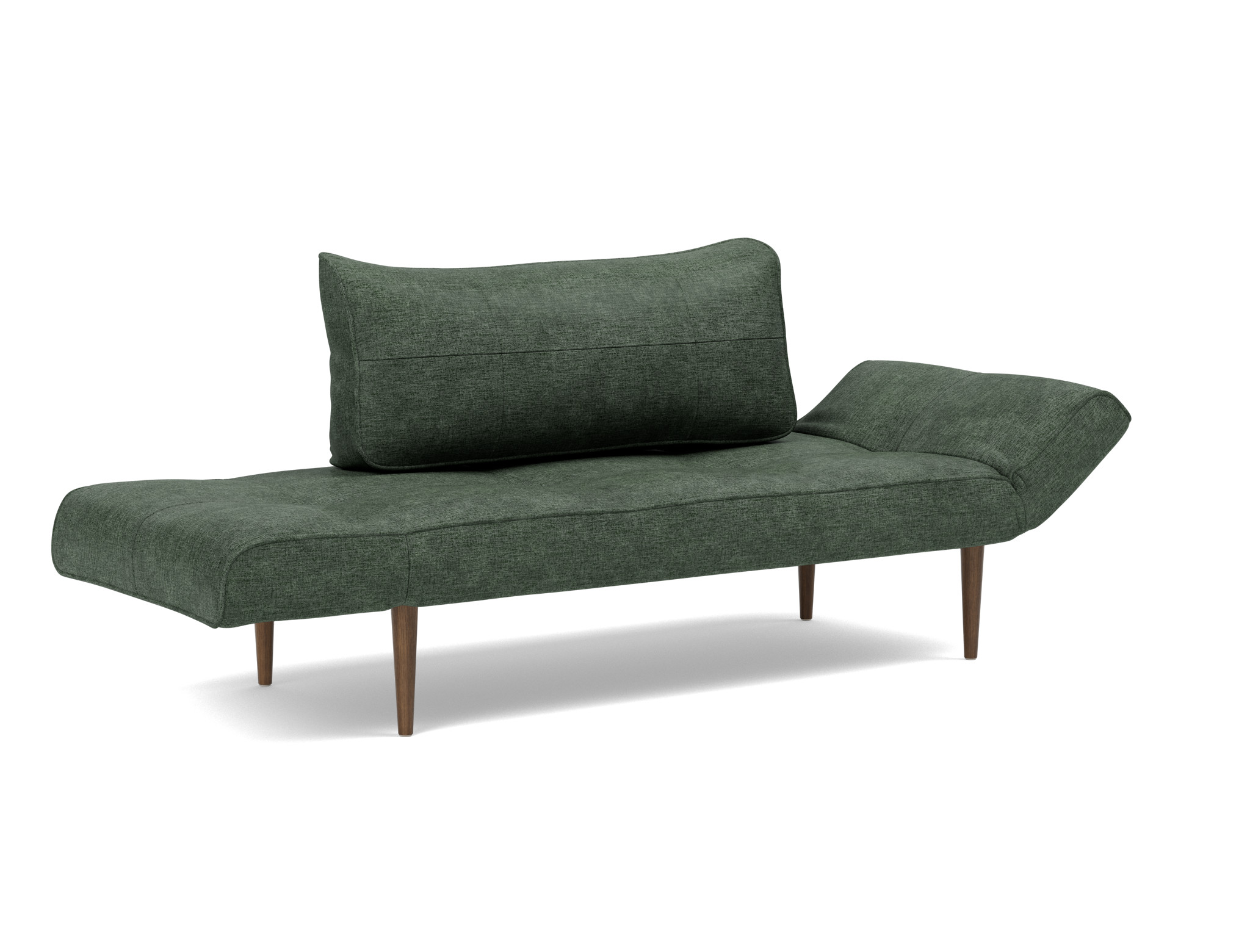 Tagesbett Zeal Flachgewebe Avella 281-Pine-Green Beine Styletto Eiche dunkel
