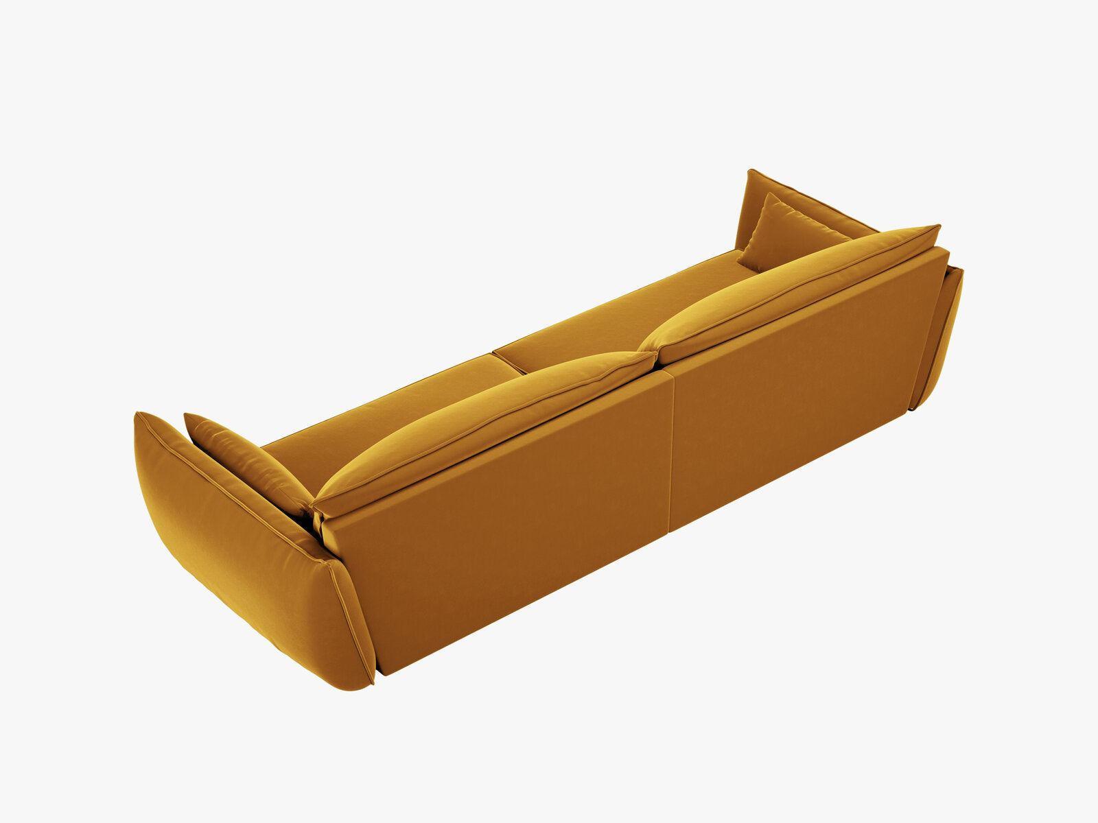 Micadoni 4-Sitzer Sofa Kaelle Samt Bluvel Gelb