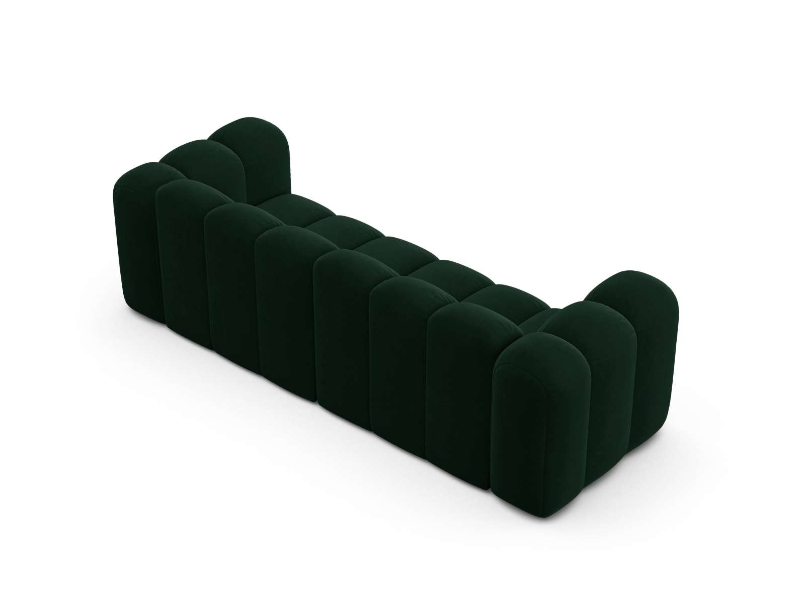 Micadoni Sofa Lupine 3-Sitzer Samt Salvador Flaschengrün