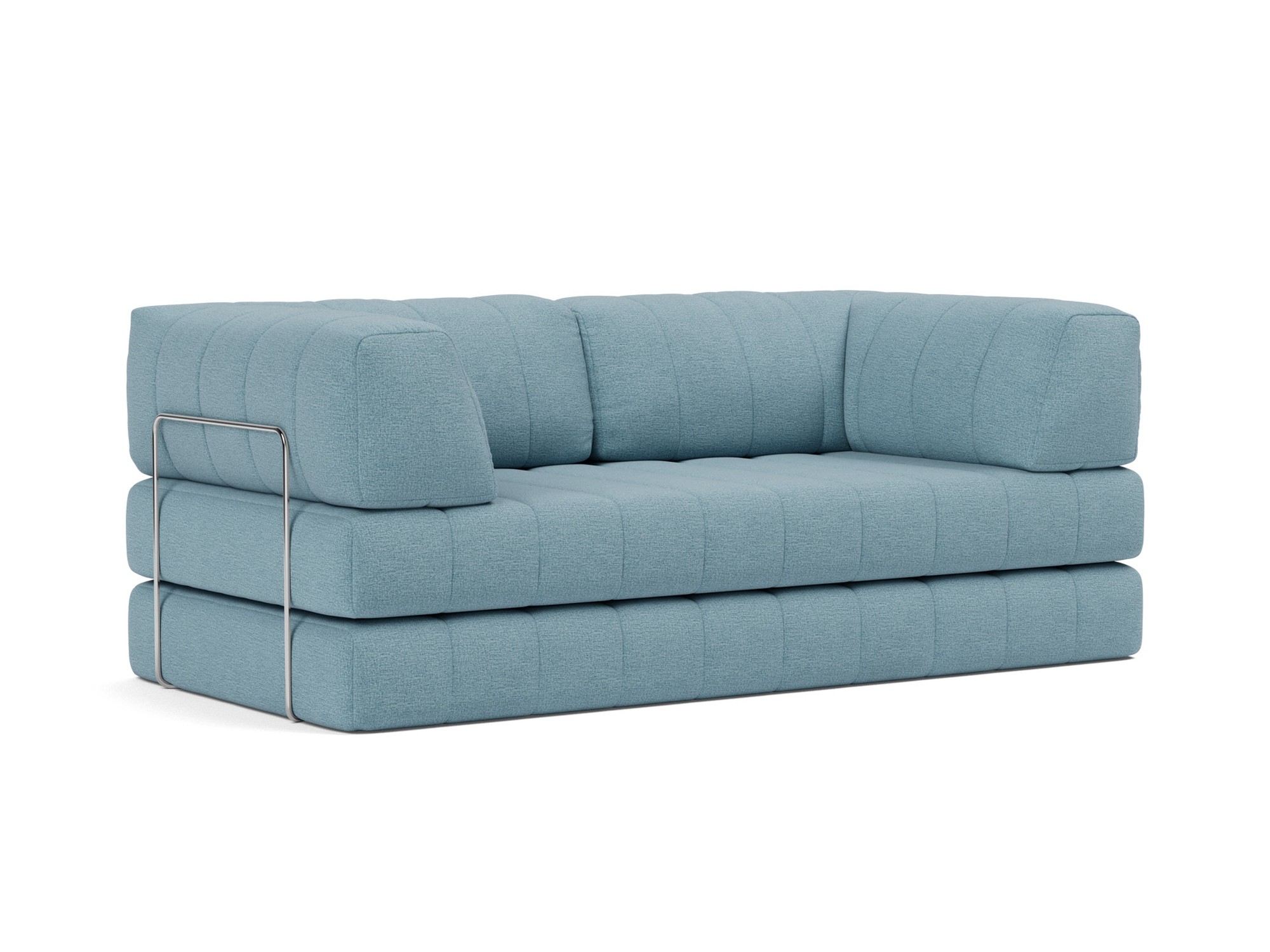 Schlafsofa CozyPad mit Armlehnen Flachgewebe Mixed Dance 525-Light-Blue