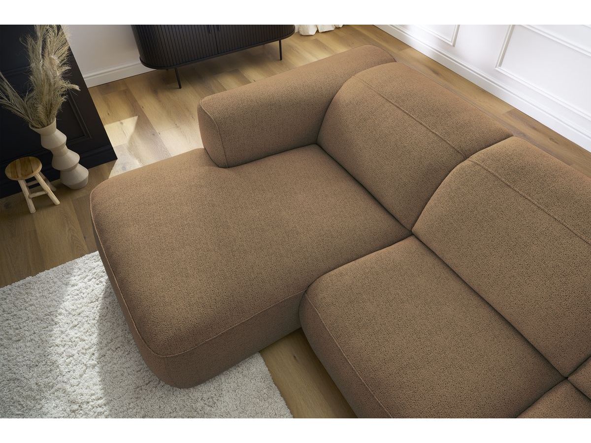 Bobochic William Ecksofa Melange-Stoff Orange Ecke links