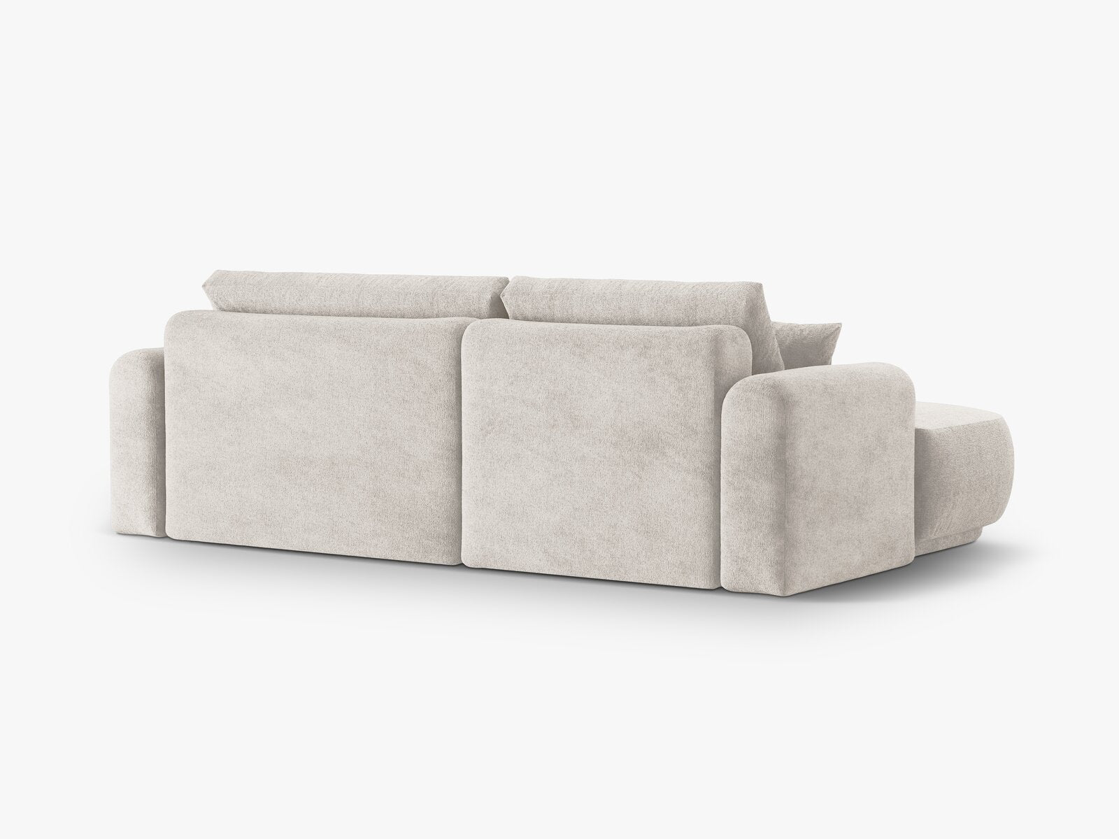 Micadoni Ella Ecksofa 5-Sitzer mit Schlaffunktion Links Strukturierter Stoff Sorella Beige