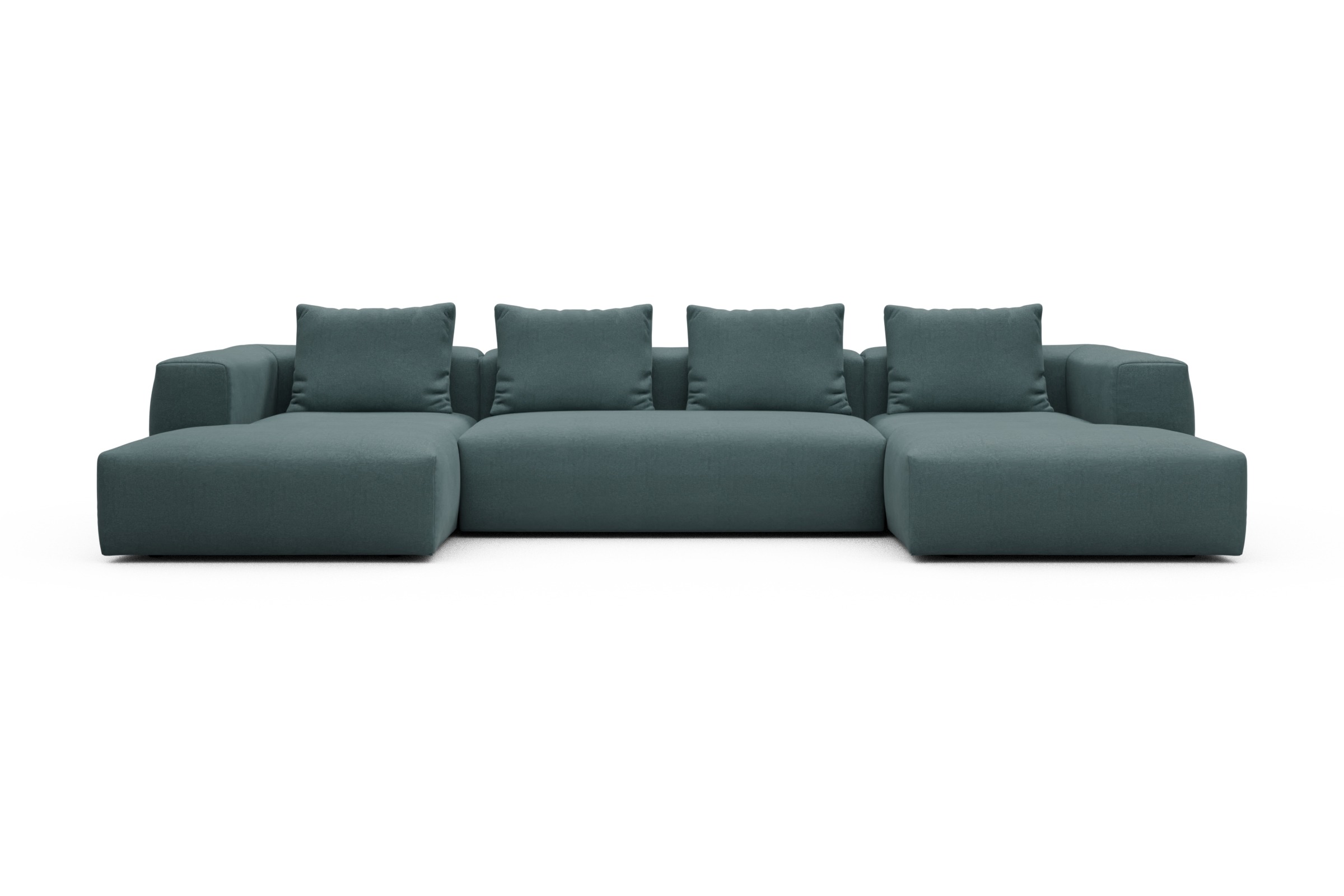 Skandi Home Wohnlandschaft Fred mit 2-Sitzer und Chaiselongue beidseitig Satya-Niagara moebelfaktor
