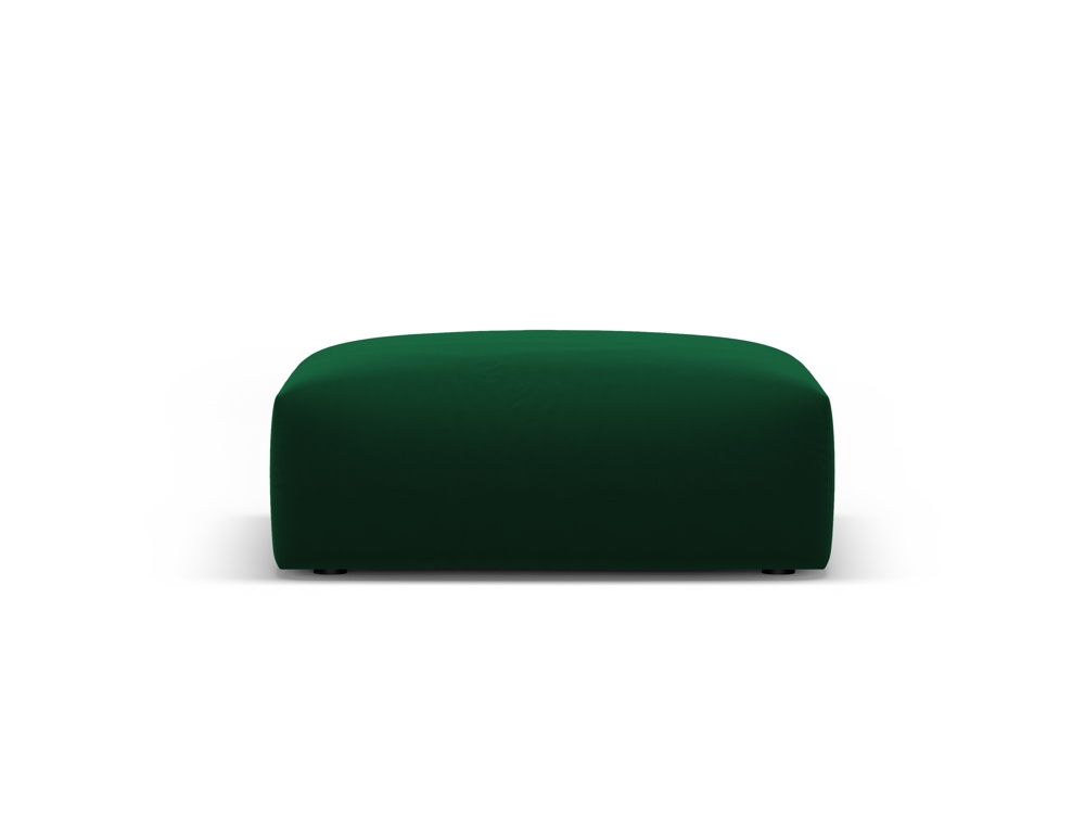 Cosmopolitan Design Pouf Matera große Version Samt Salvador Flaschengrün