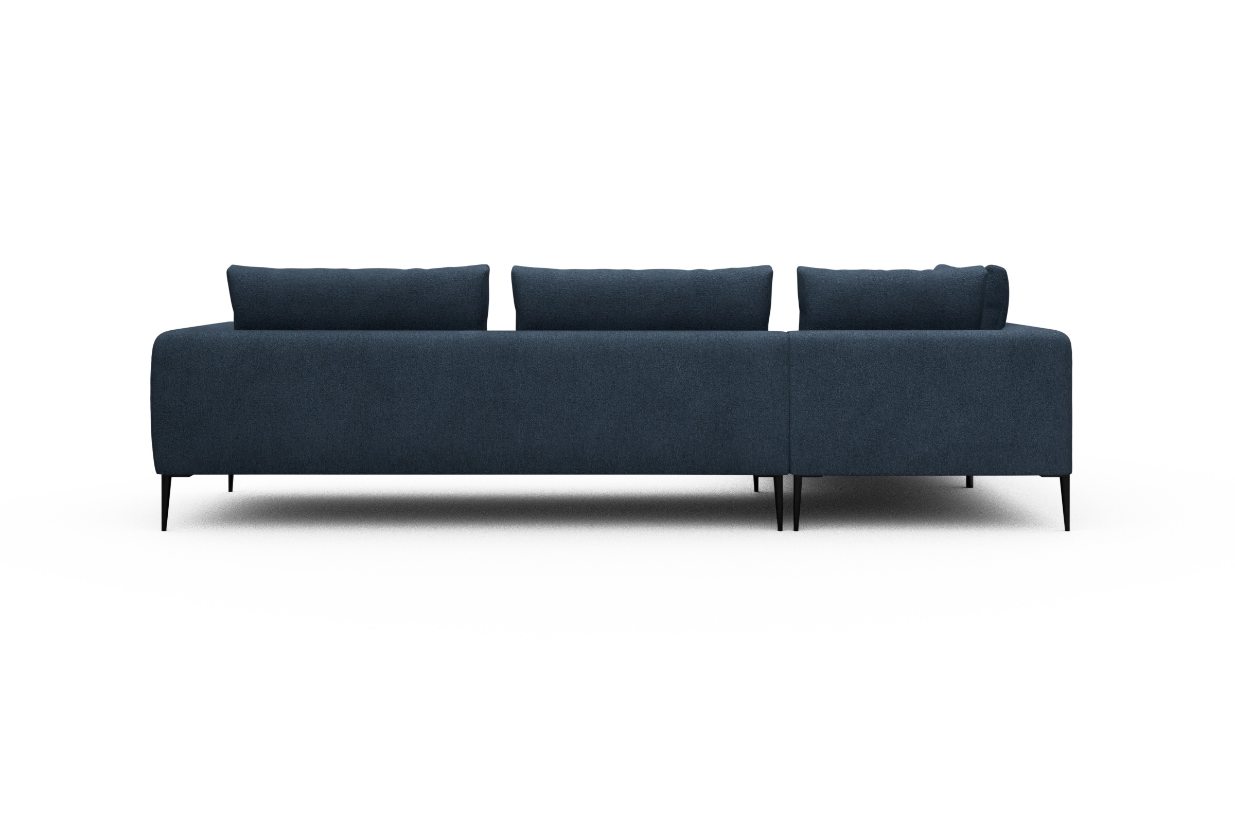 Ecksofa Paul Relax-Ecke rechts mit 3-Sitzer Boucle-Blue