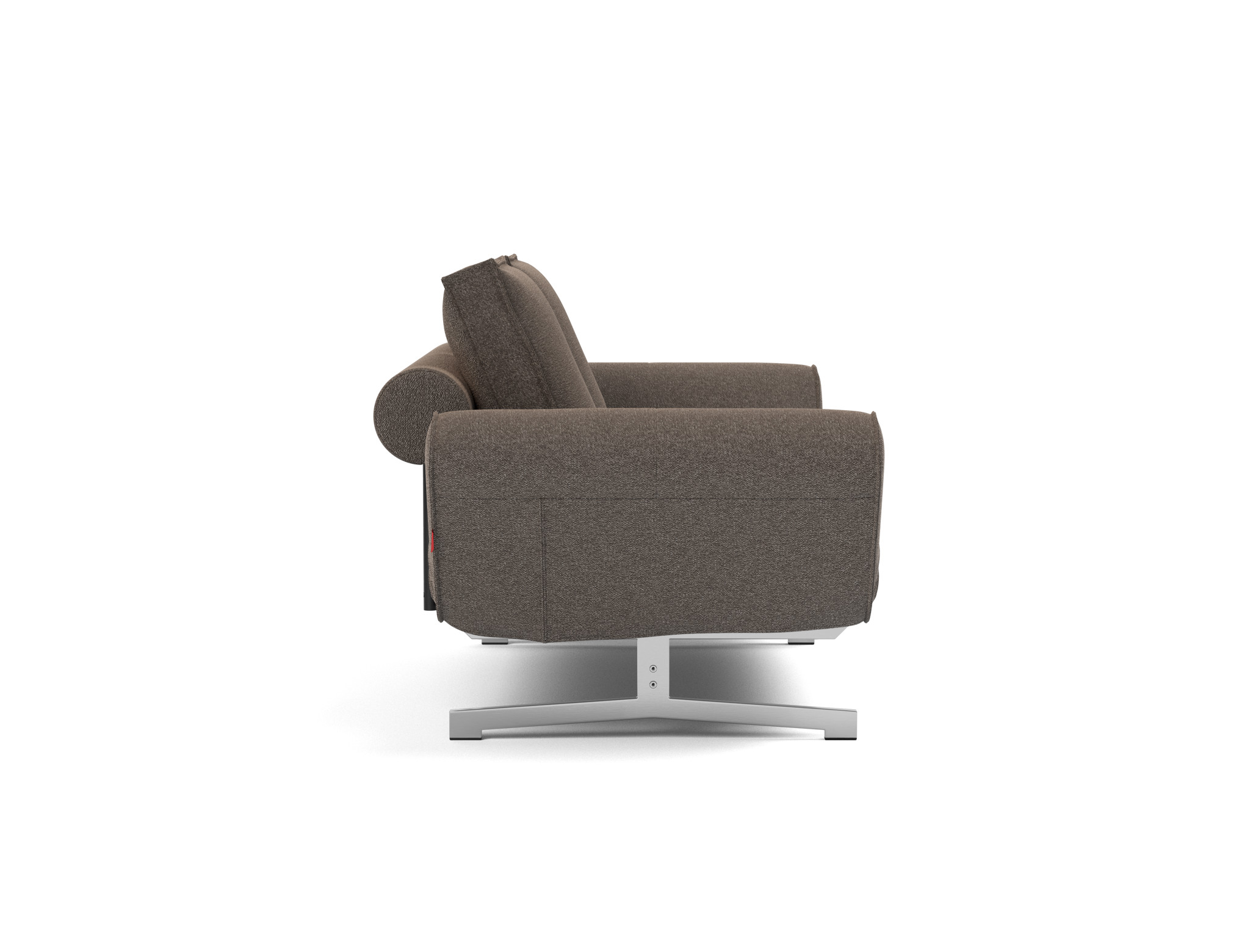 Tagesbett Ghia Boucle Skandi 530-Taupe Beine Chrom