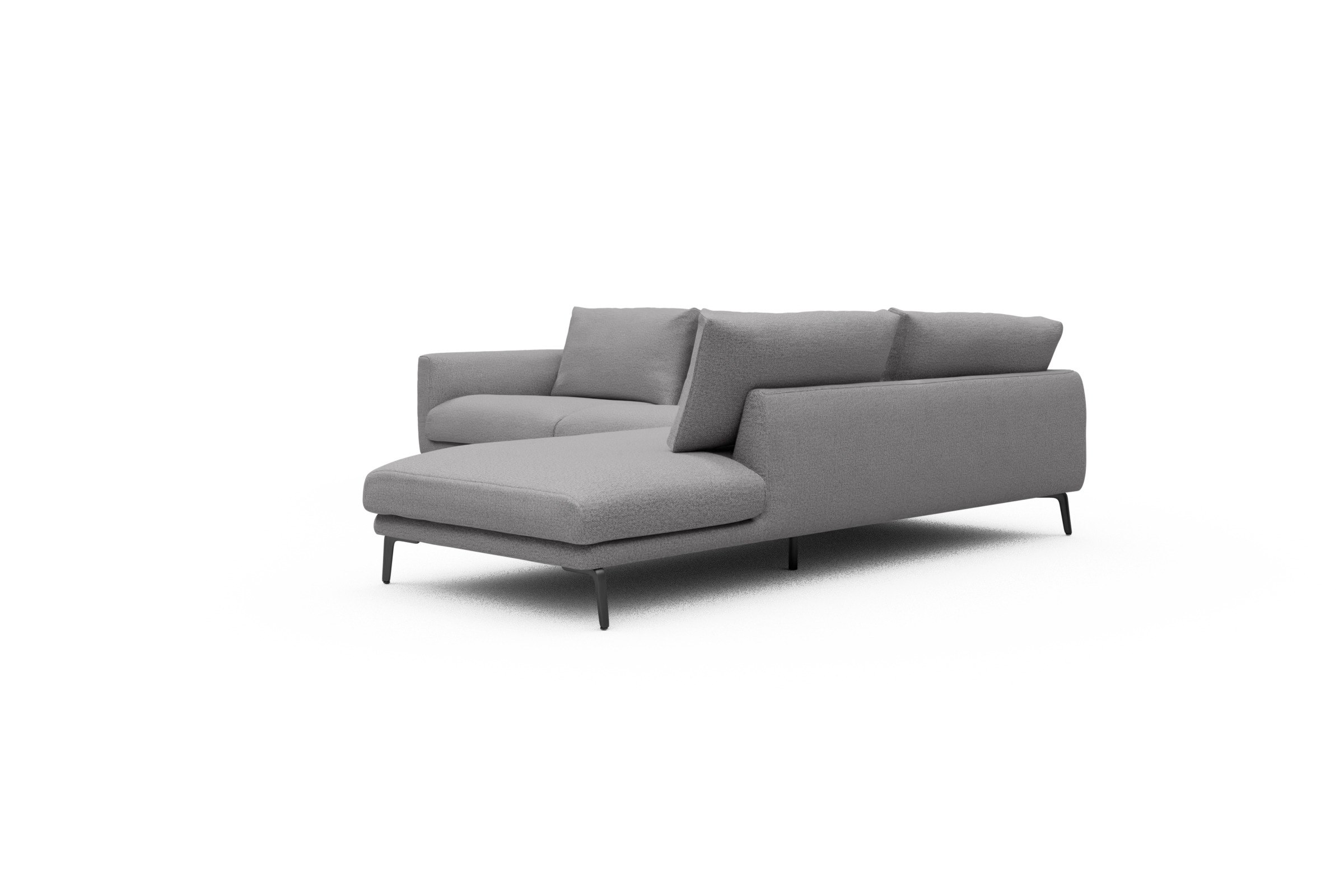 Ecksofa Karl Relax-Ecke rechts mit 2,5-Sitzer Sama-Grey