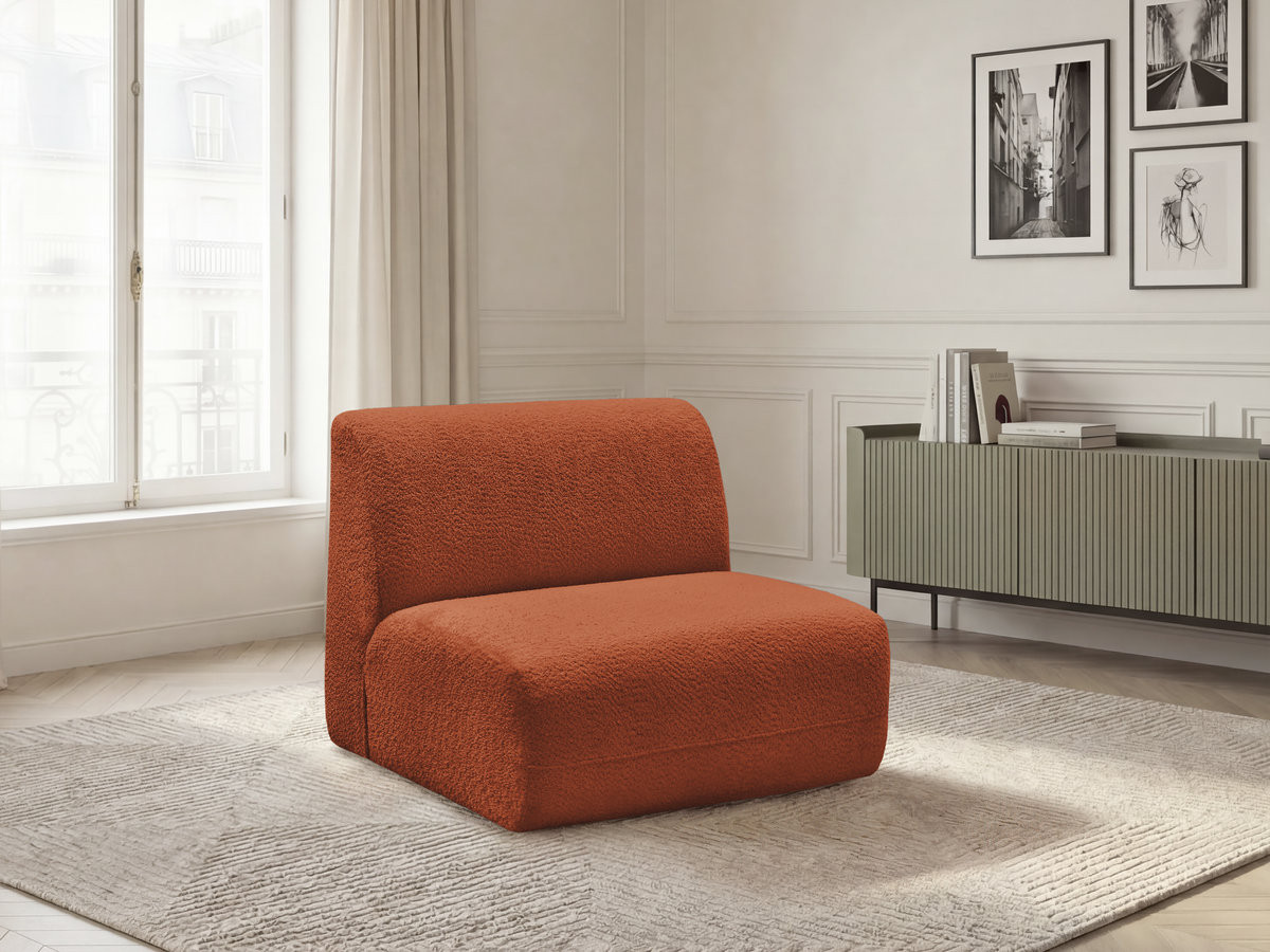 Bobochic Anda Sofamodul 1-Sitzer 84 × 103 cm Chenille Orange