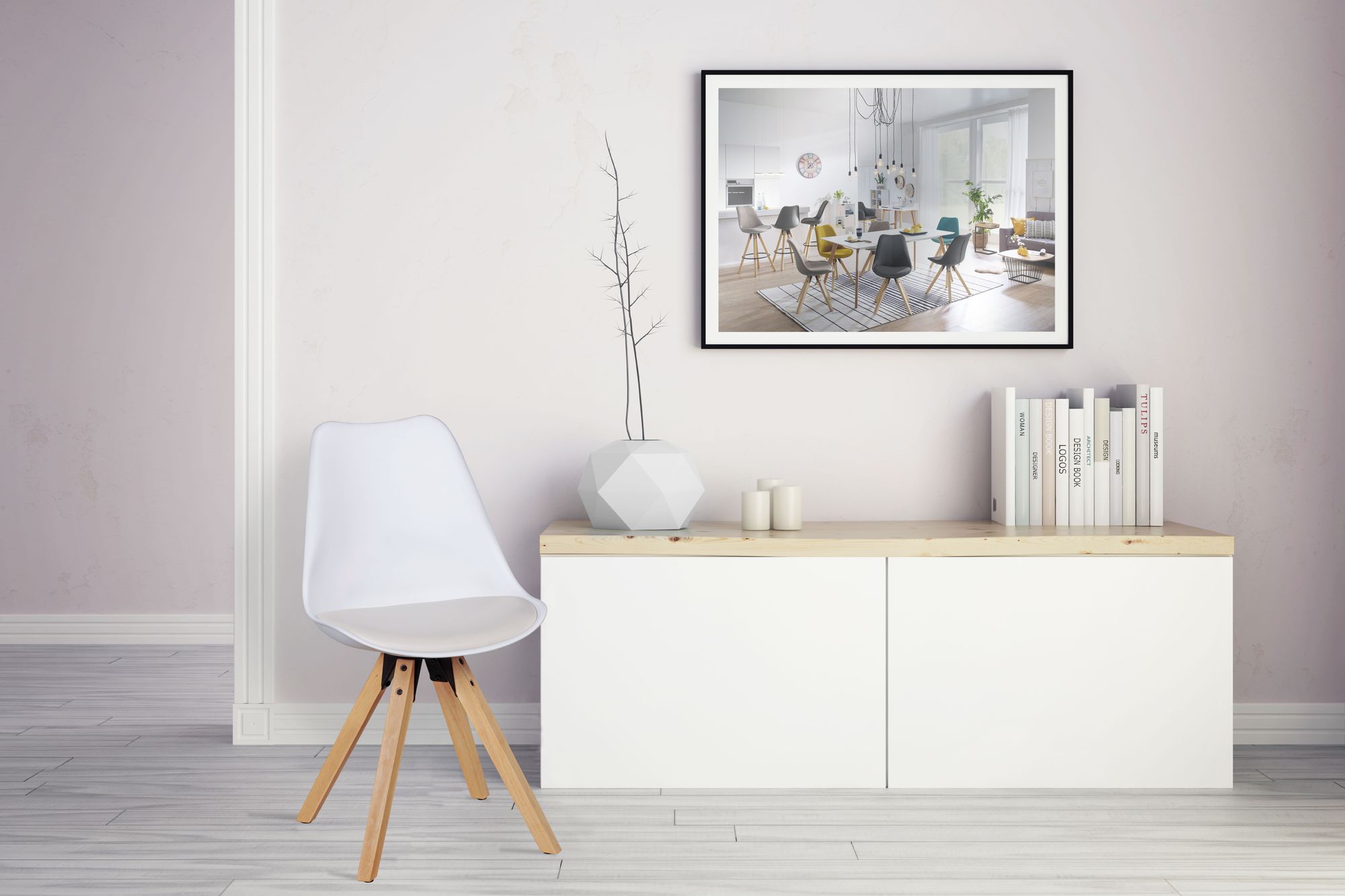 Polsterstuhl Arna Kunstleder Weiß 49 × 52 × 87 cm