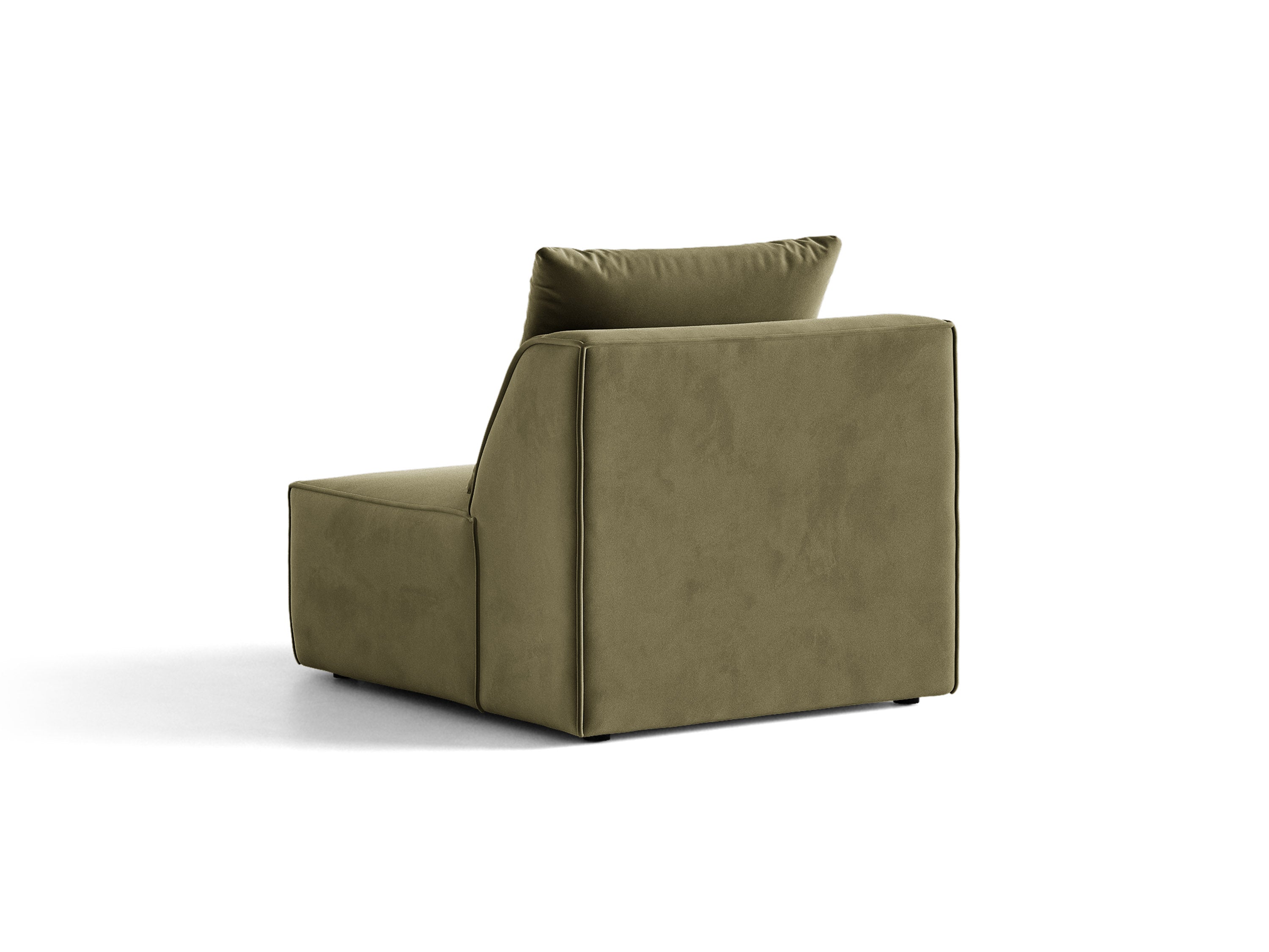 Micadoni Sessel ohne Armlehnen Jodie 1-Sitzer Samt Bluvel Grün
