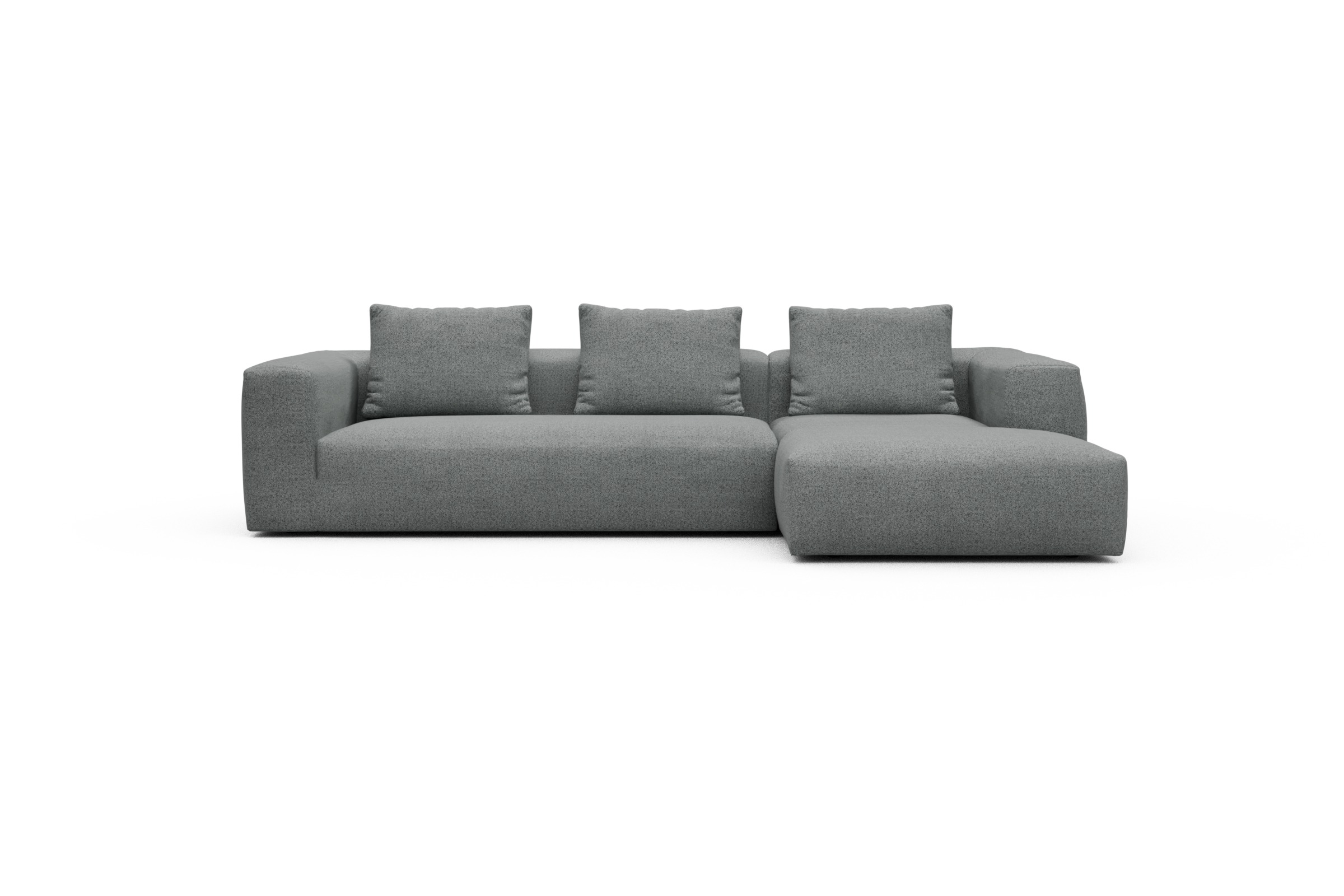Skandi Home Ecksofa Fred Chaiselongue rechts mit 2,5-Sitzer Aivi-Gravet-Grey moebelfaktor
