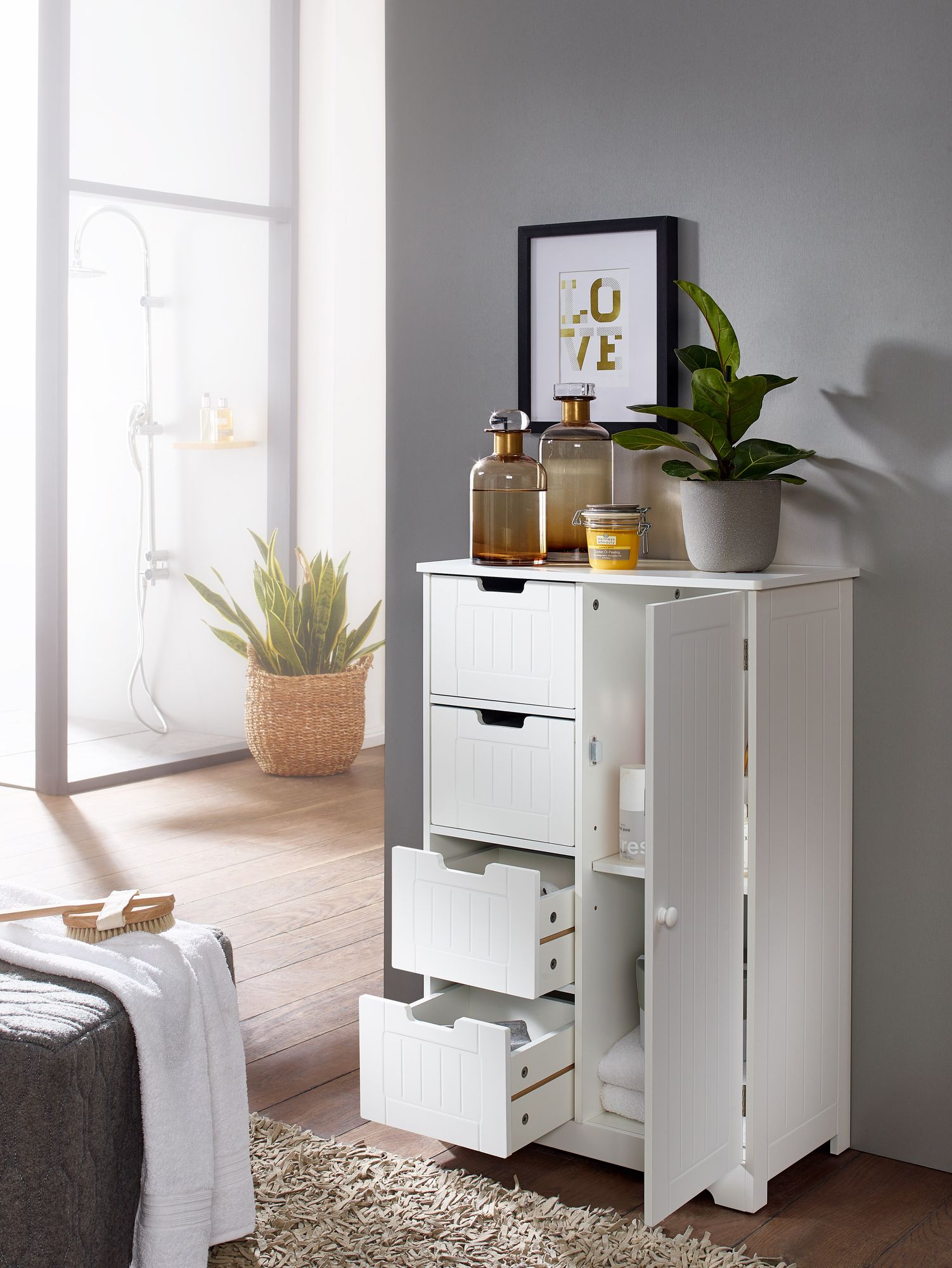Unterschrank Grebbestad Weiß 56 × 30 × 83 cm