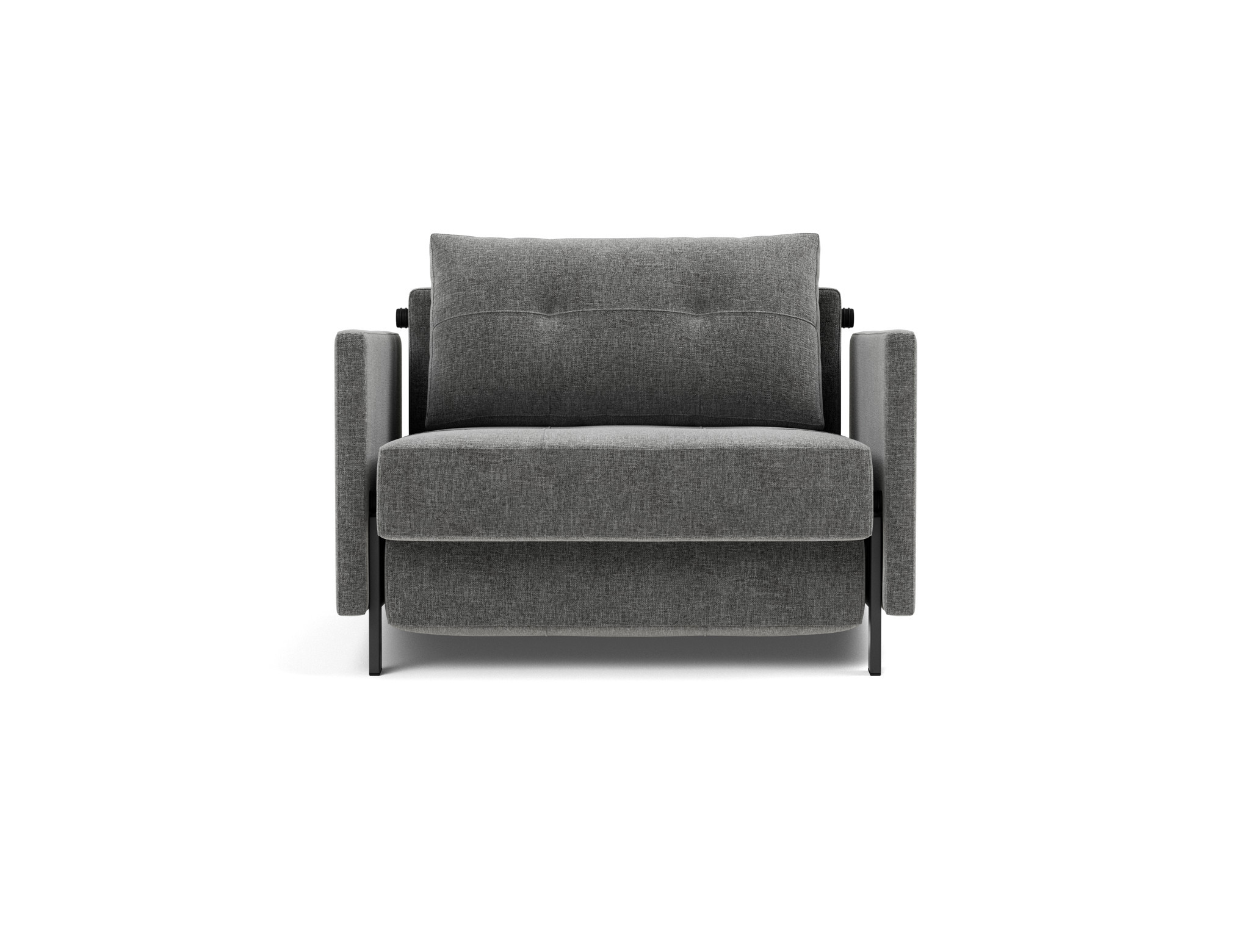 Schlafsessel Cubed 90 mit Armlehnen Strukturierter Stoff Twist 563-Charcoal