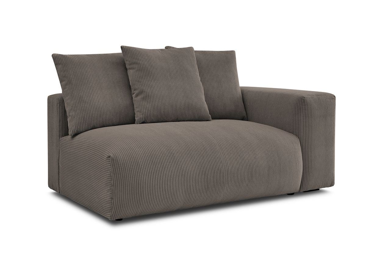 Bobochic Voltaire Sofamodul 2-Sitzer 178 × 100 cm Cordsamt Taupe Ecke rechts