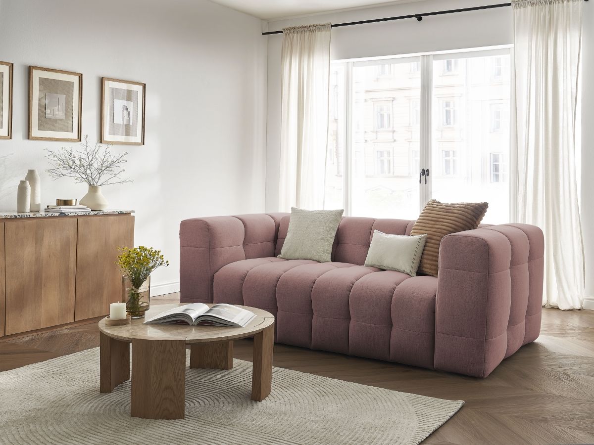 Bobochic Cloud Schlafsofa 3-Sitzer Stoff Rosa