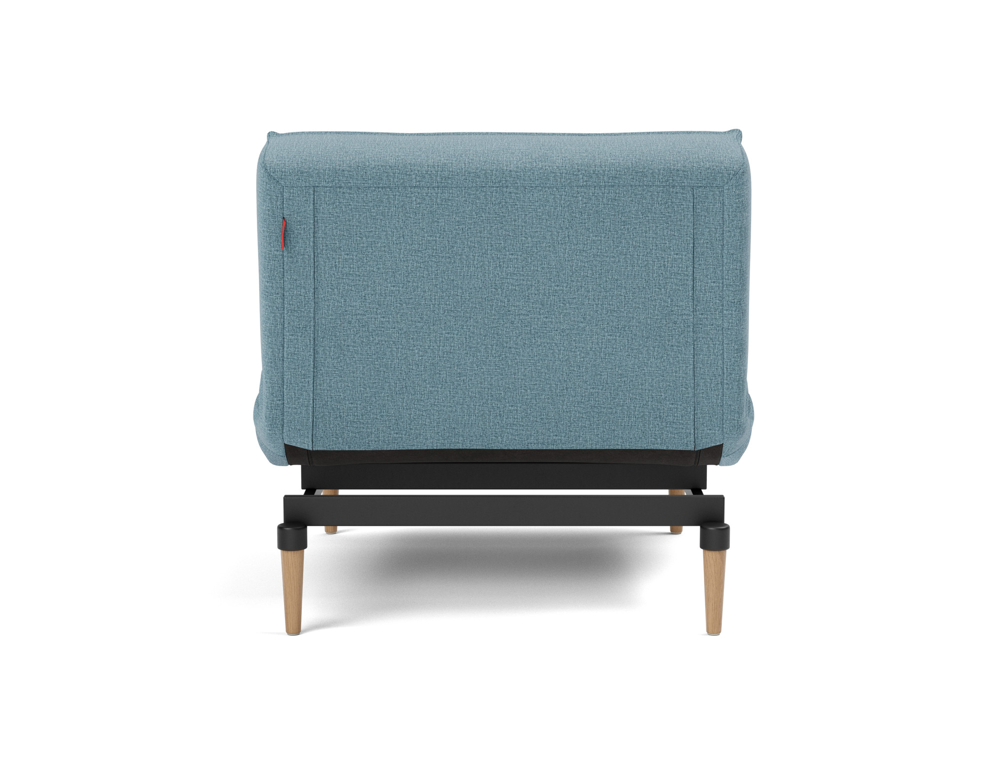 Sessel Splitback Flachgewebe Mixed Dance 525-Light-Blue Beine Styletto Eiche hell