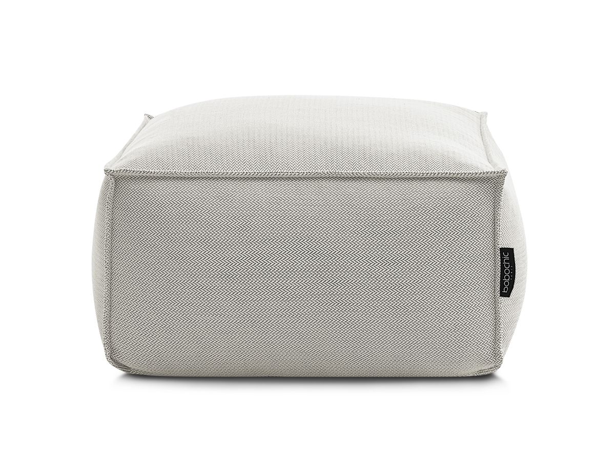 Bobochic Biarritz Pouf Melange-Stoff Beige