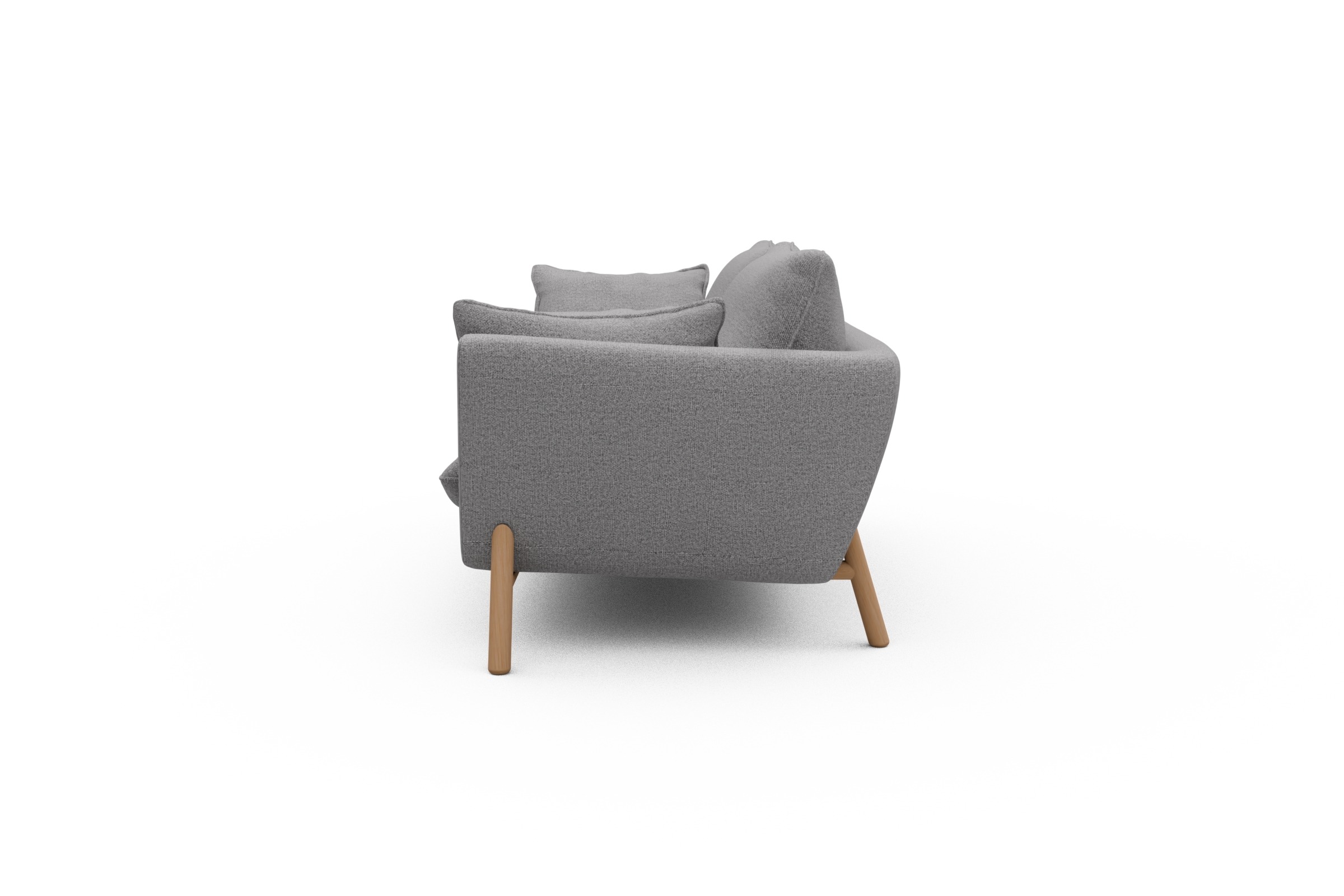 Sofa Emil 2-Sitzer Beinfarbe Eiche Natur Sama-Grey