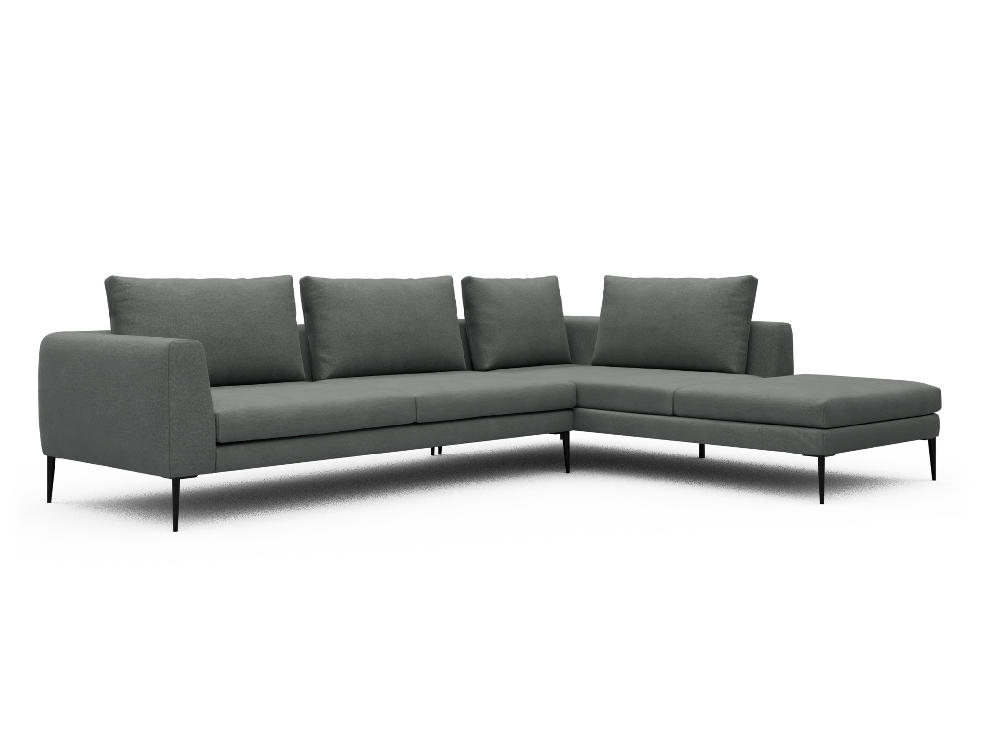 Skandi Home Ecksofa Paul Relax-Ecke rechts mit 3-Sitzer Satya-Steel moebelfaktor