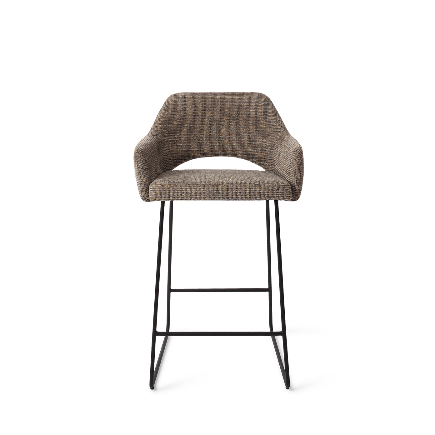 Jesper Home Barhocker Yanai Checked Chestnut Slide Schwarz Tresenhöhe 65 cm