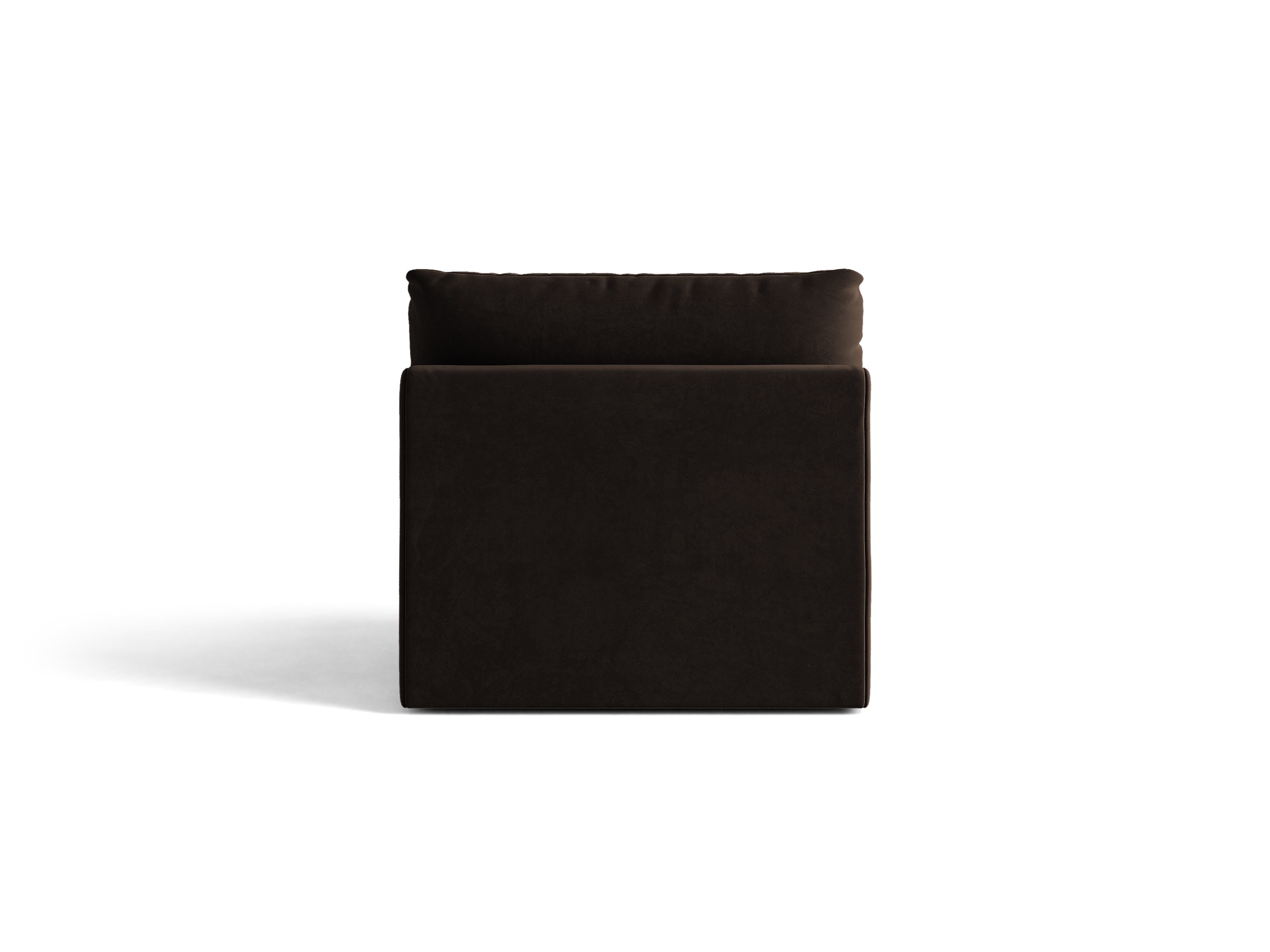 Micadoni Armloses Modul Bloom Samt Bluvel Dunkelbraun