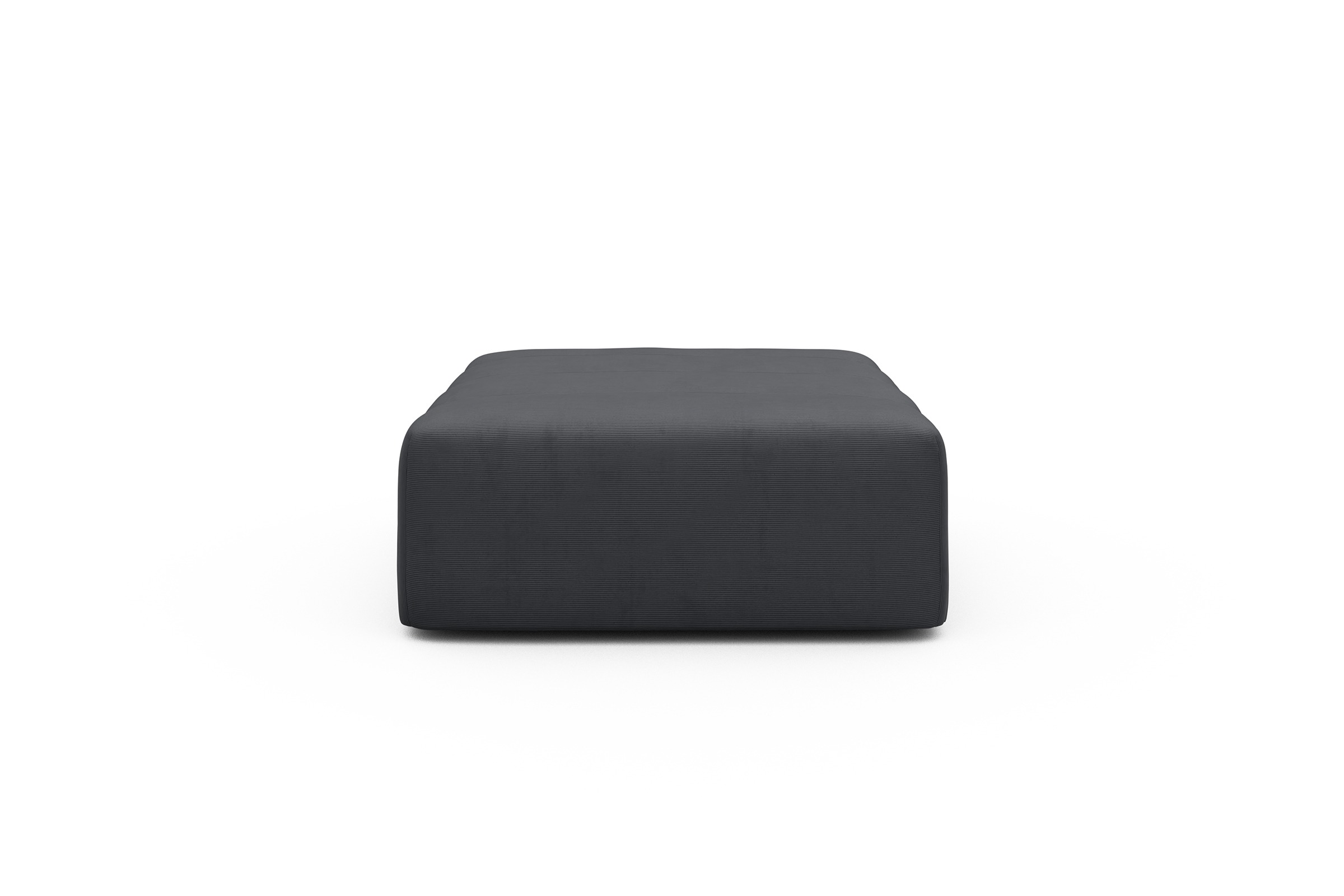 Sitzhocker Hugo Ottomane Cordufine-Slate-Grey