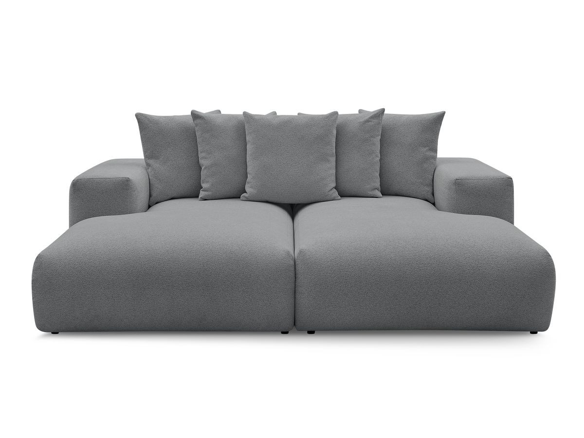 Bobochic Voltaire Sofa 4-Sitzer 248 × 170 cm Melange-Stoff Dunkelgrau