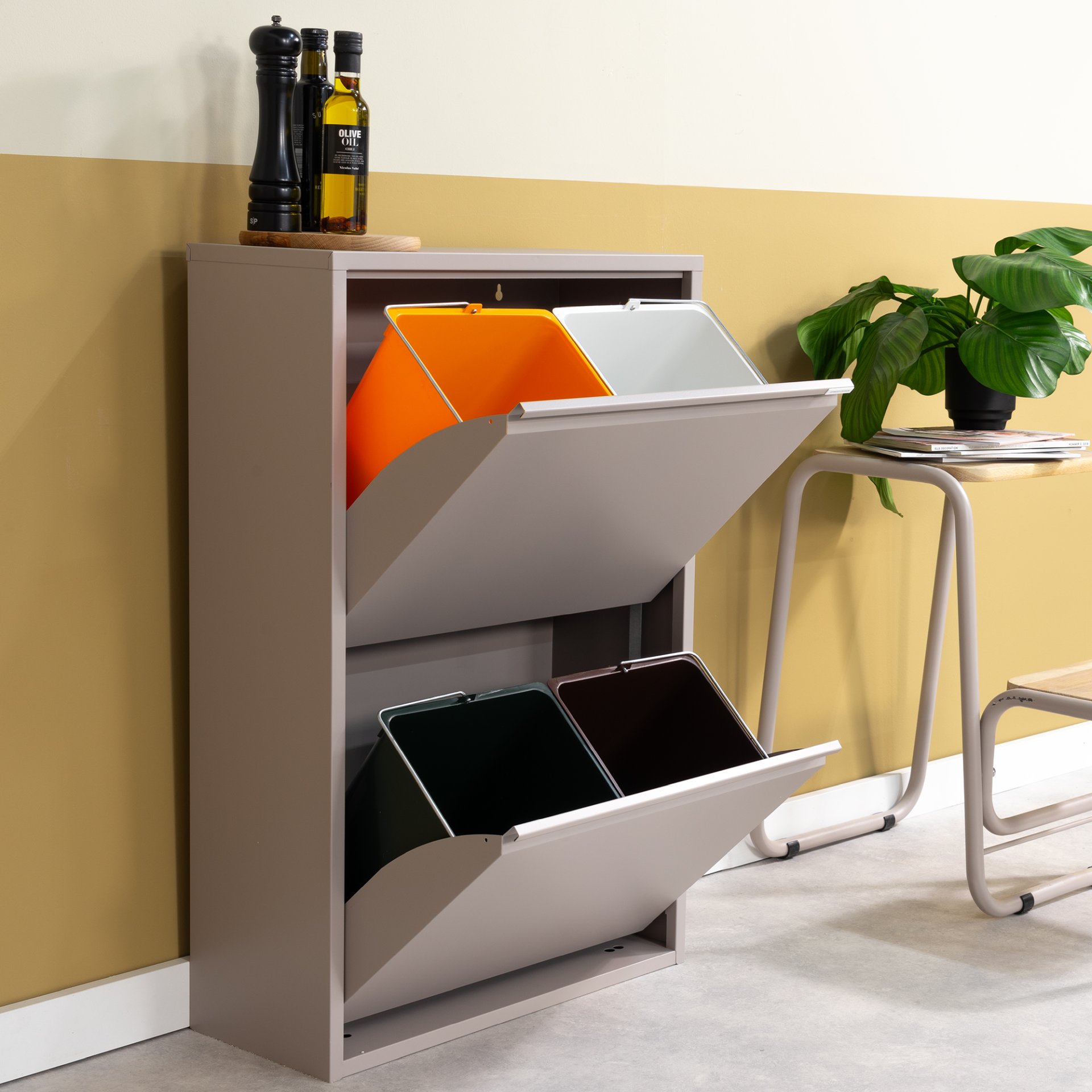 Spinder Design Mülltrennsystem Gigi 4 Silky Taupe