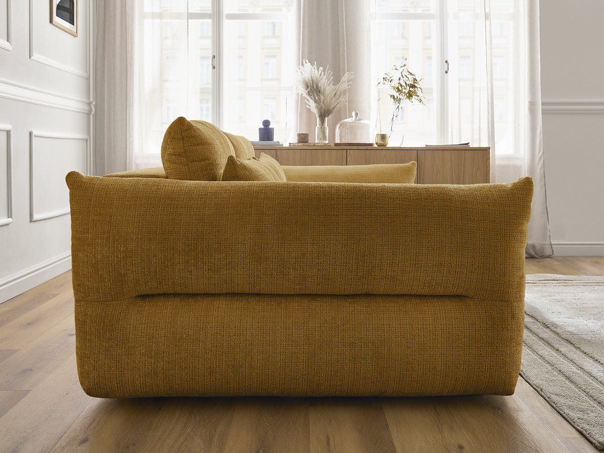 Bobochic Neil Sofa 3-Sitzer Strukturstoff Gelb