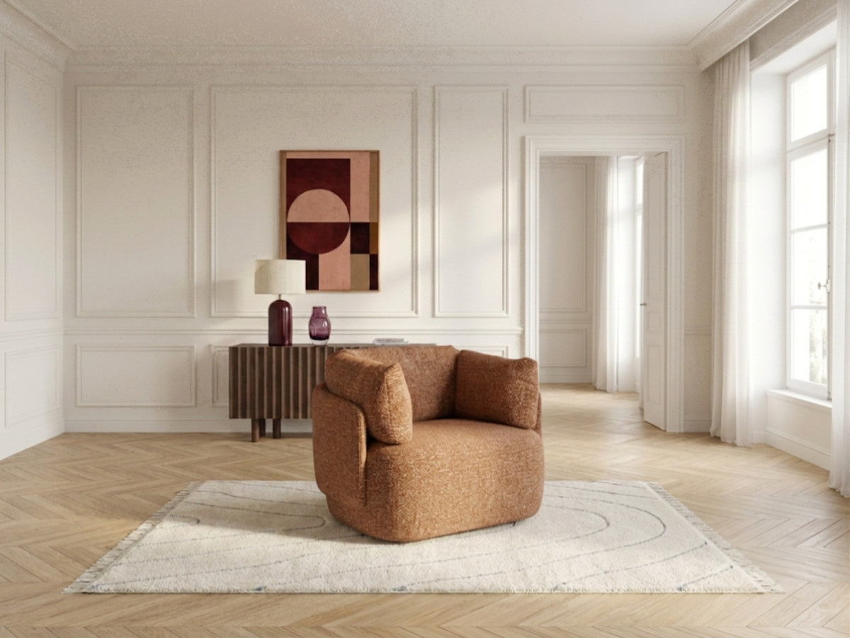 Bobochic Mario Sessel Melange-Stoff Orange