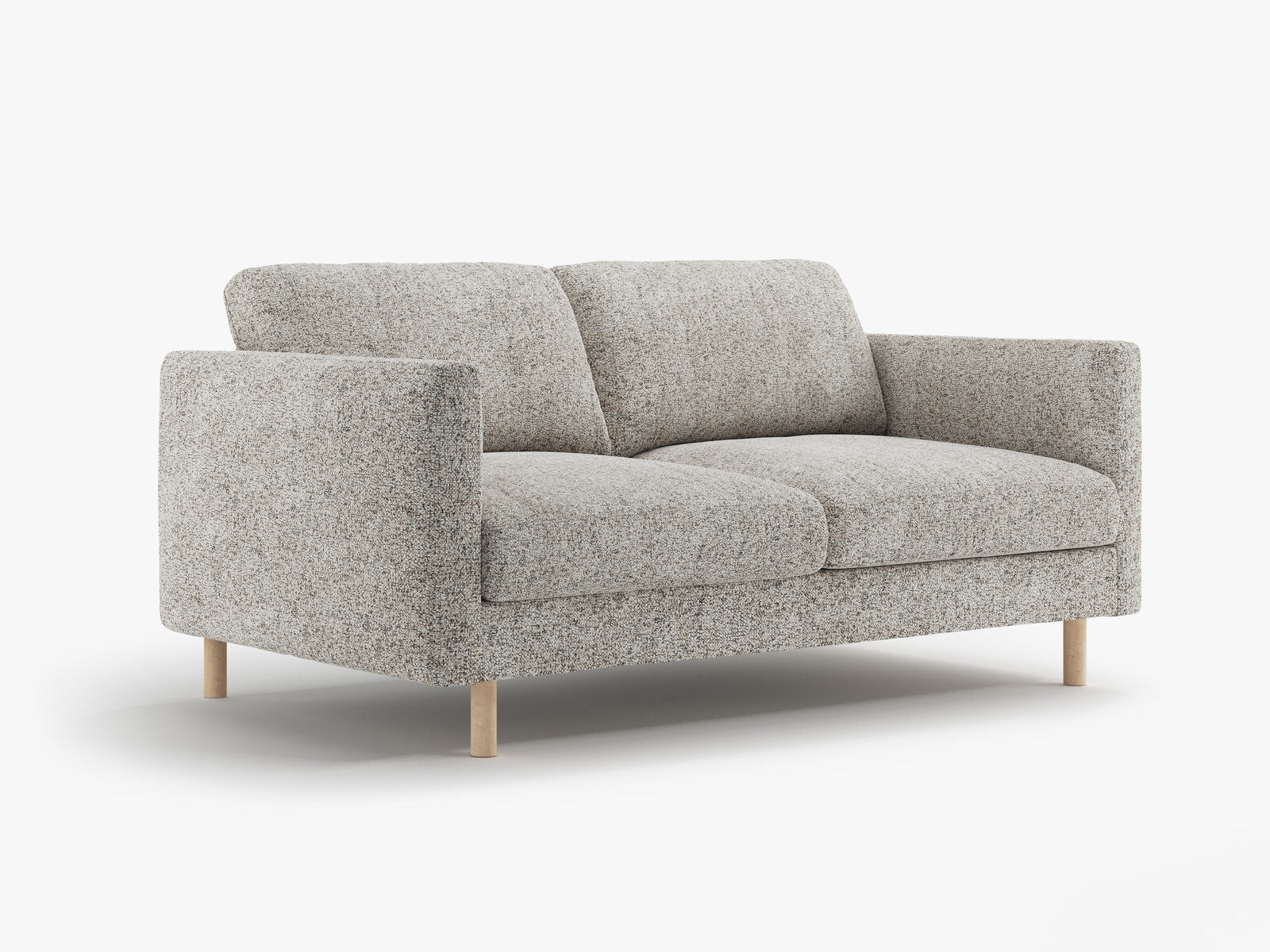 Micadoni Sofa Eden 2-Sitzer Strukturierter Stoff Beige Melange