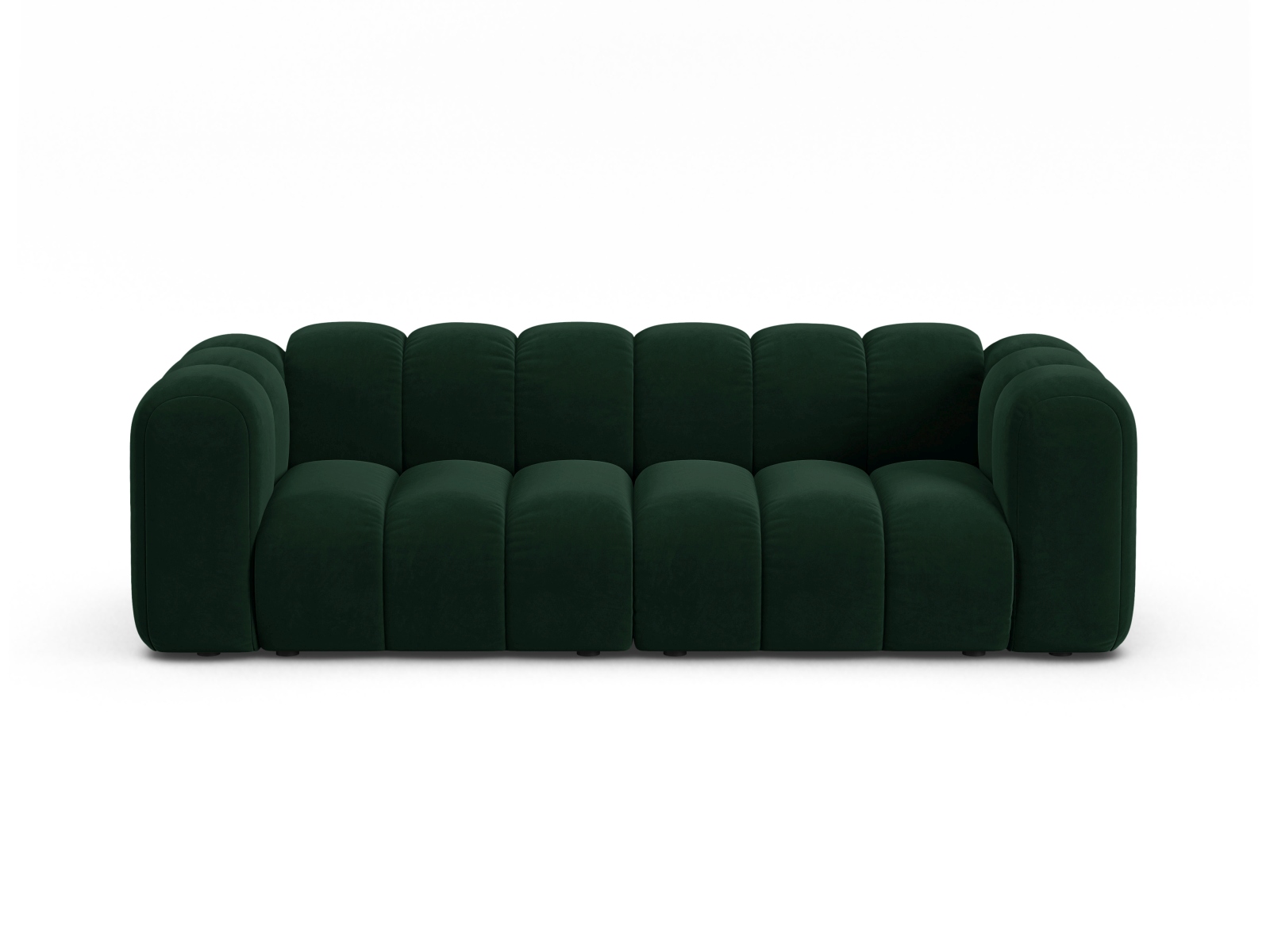 Micadoni Sofa Lupine 3-Sitzer Samt Salvador Flaschengrün
