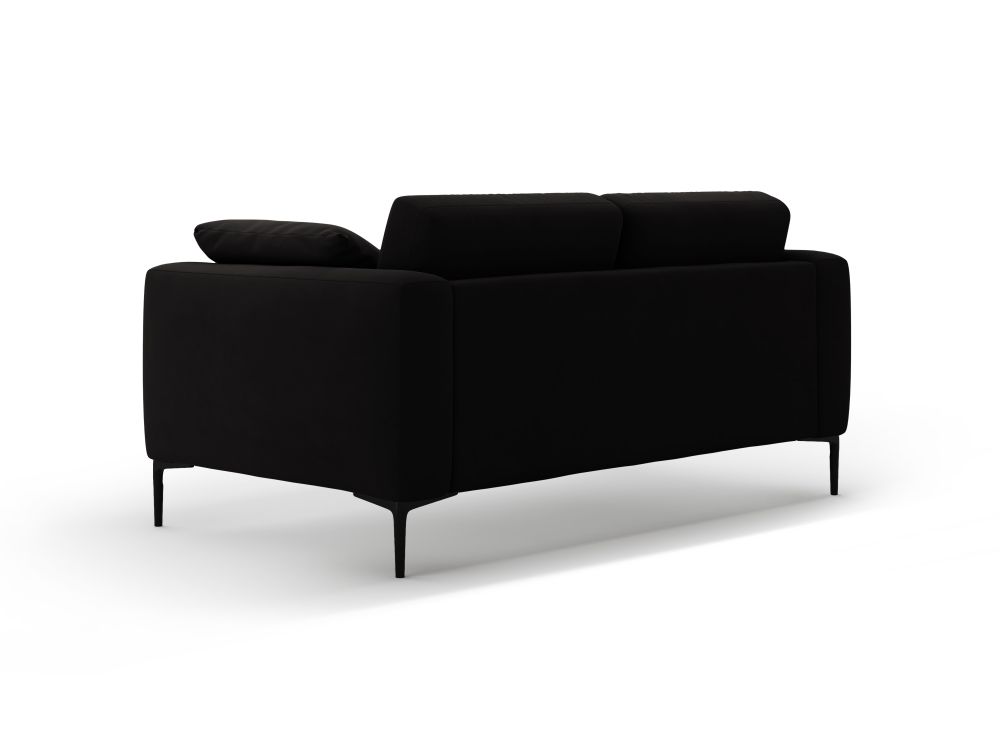 Cosmopolitan Design Sofa Lazio 2-Sitzer Samt Salvador Schwarz