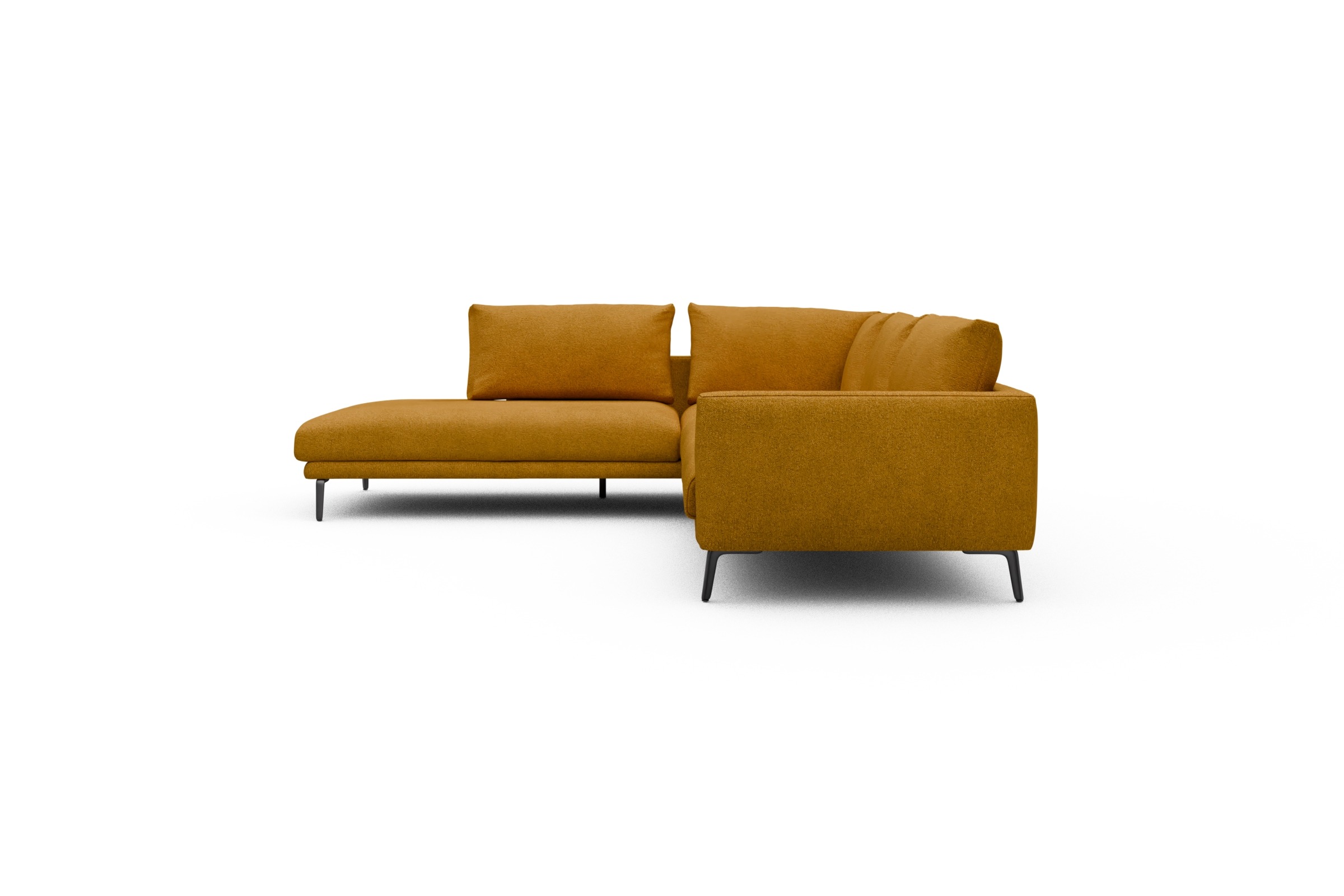 Ecksofa Karl Relax-Ecke links mit 2,5-Sitzer Boucle-Ochre