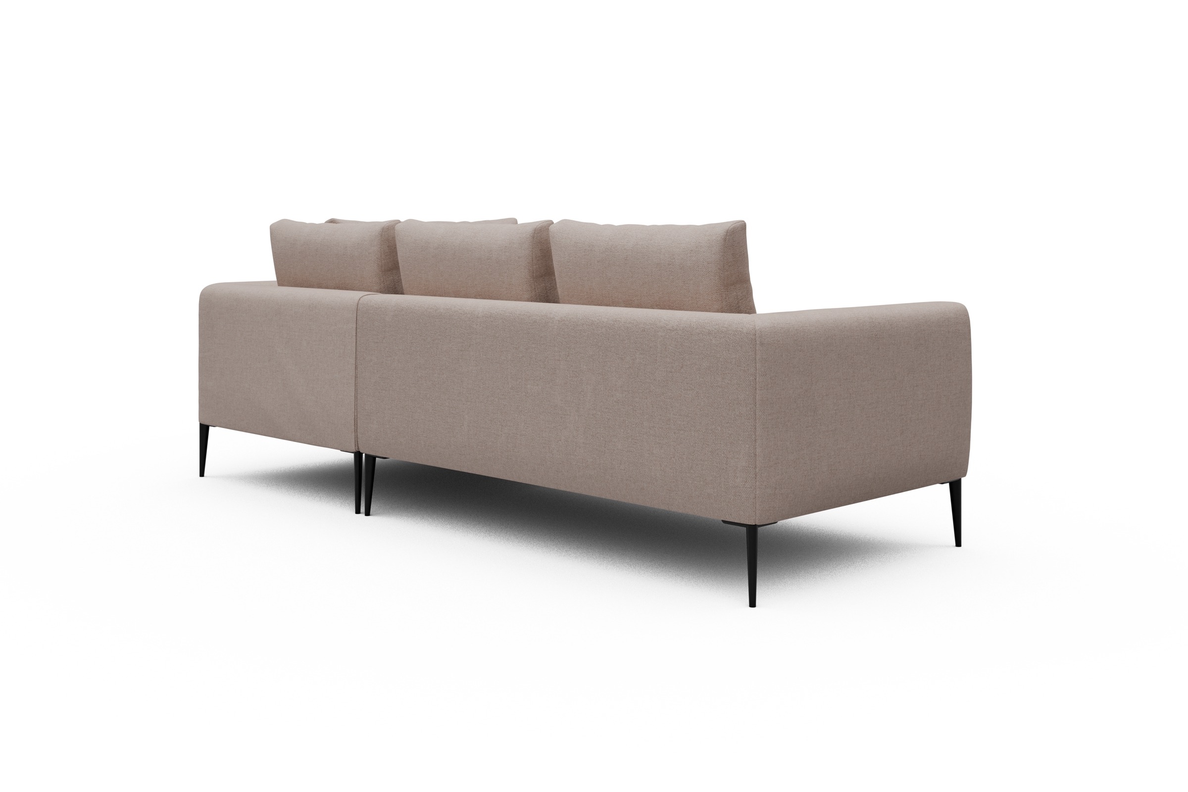 Ecksofa Paul Relax-Ecke rechts mit 2-Sitzer Weda-Sand