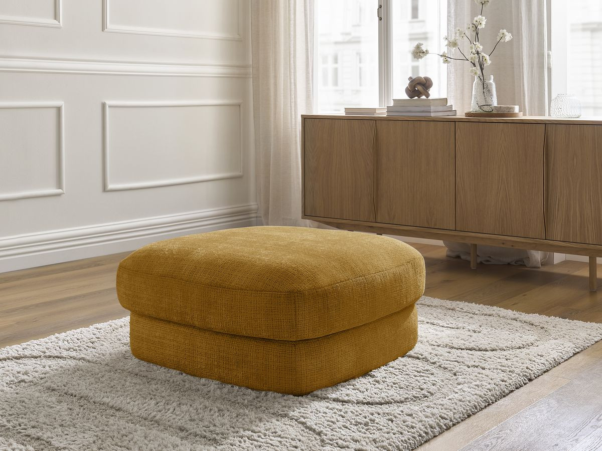 Bobochic Leonore Pouf Strukturstoff Gelb