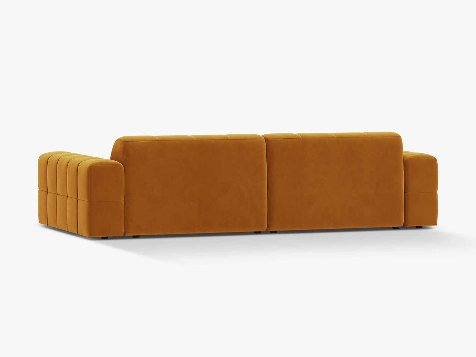 Micadoni Sofa Jennifer 4-Sitzer Samt Venus Gelb