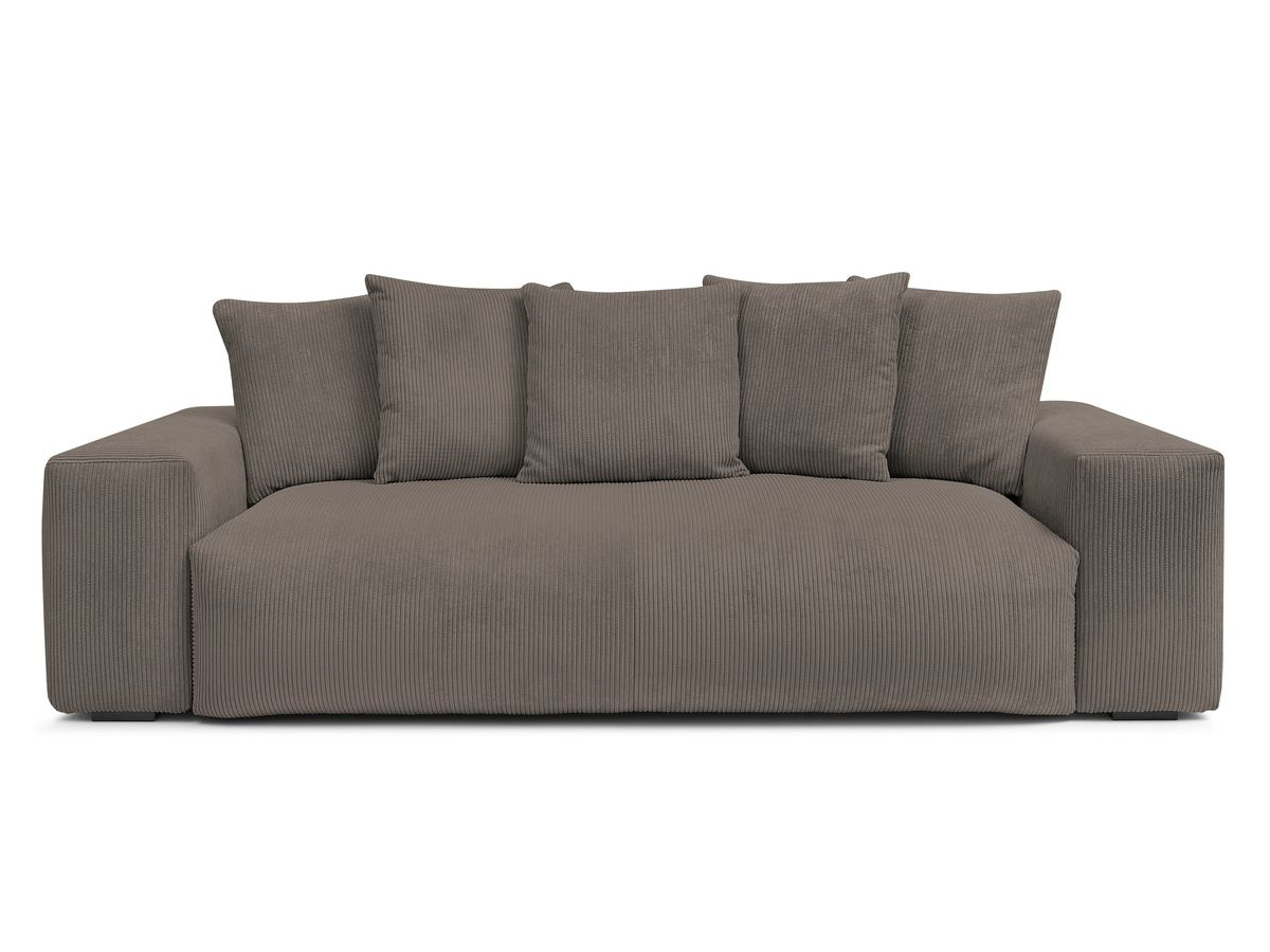 Bobochic Voltaire Sofa 3-Sitzer 280 × 124 cm Cordsamt Taupe
