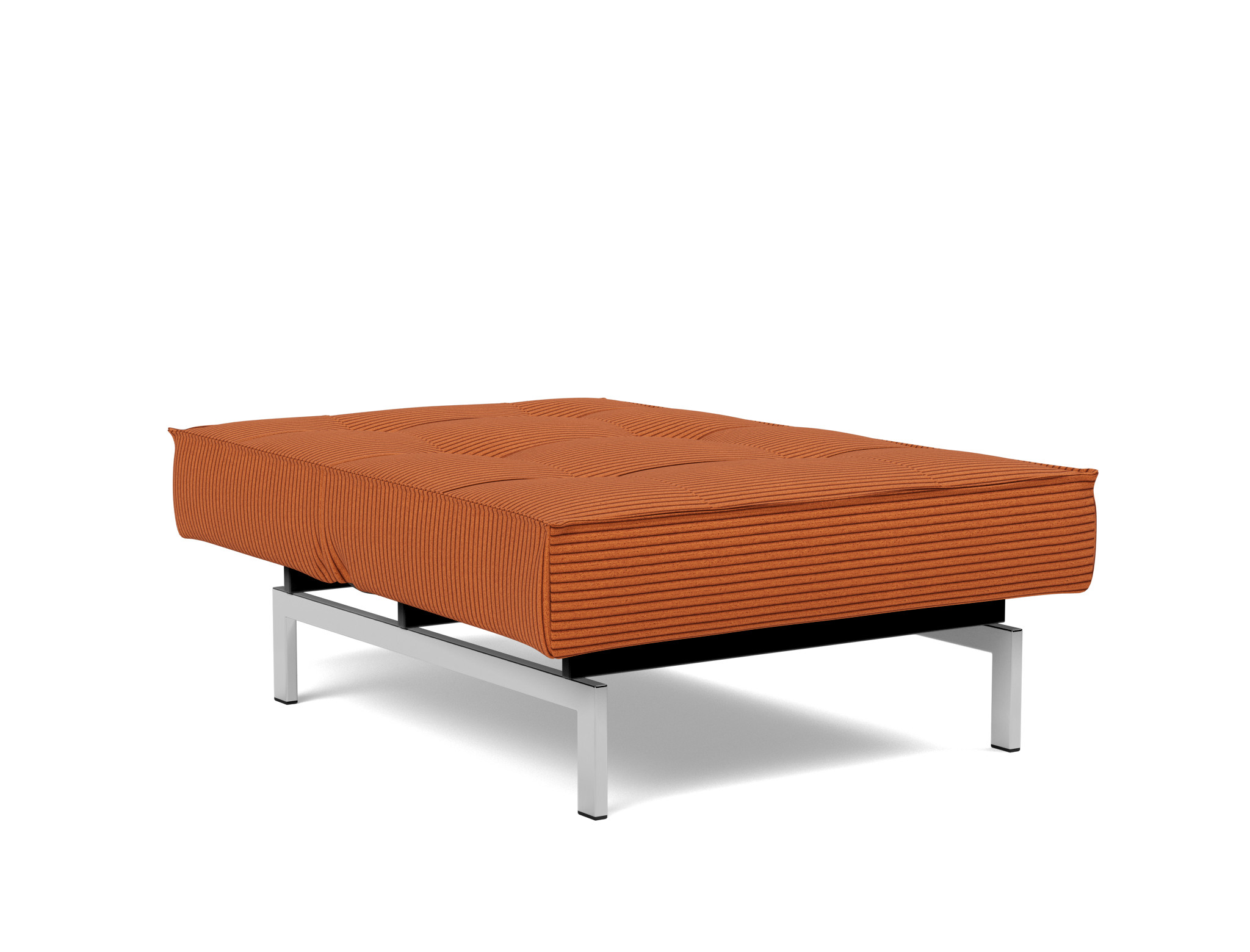 Sessel Splitback Kord Corduroy 595-Burnt-Orange Beine Chrom