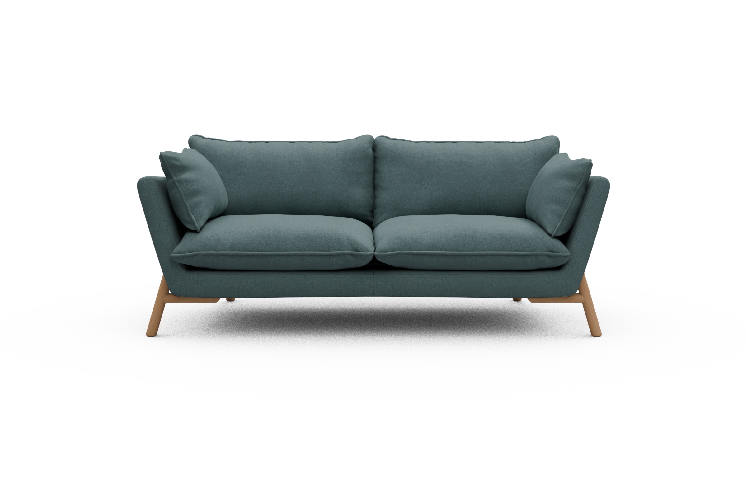 Skandi Home Sofa Emil PREMIUM 2-Sitzer Beinfarbe Eiche Natur Satya-Niagara moebelfaktor