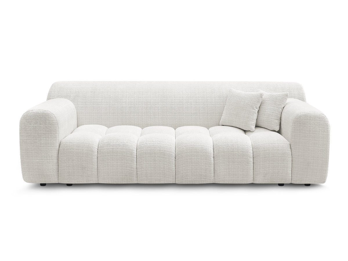 Bobochic Melisse Sofa 3-Sitzer Strukturstoff Weiß