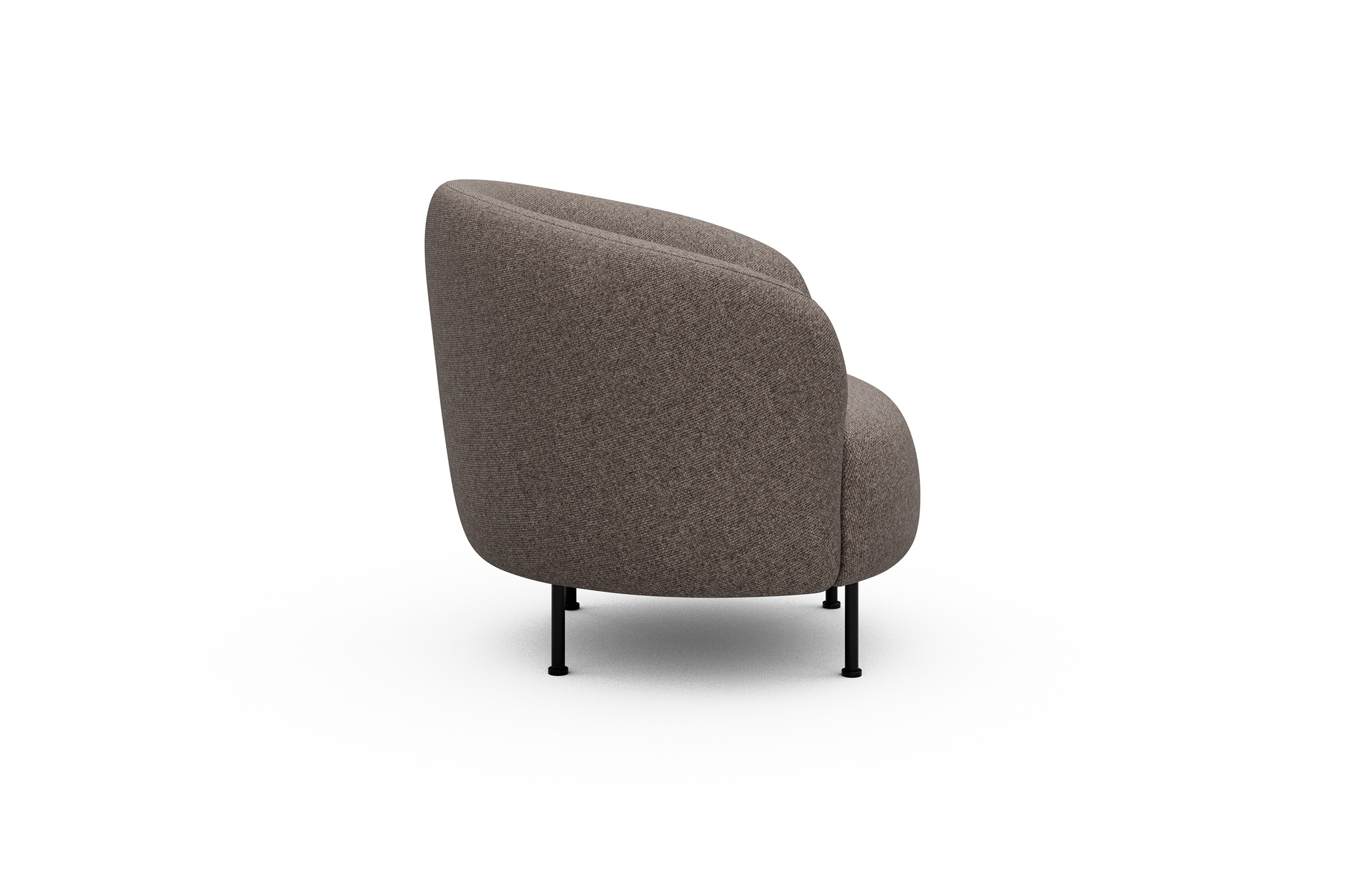 Sessel Ronda Metallbeine Schwarz Sama-Stone