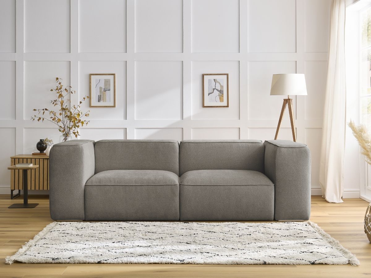 Bobochic Zephyr Sofa 2-Sitzer Strukturstoff Taupe