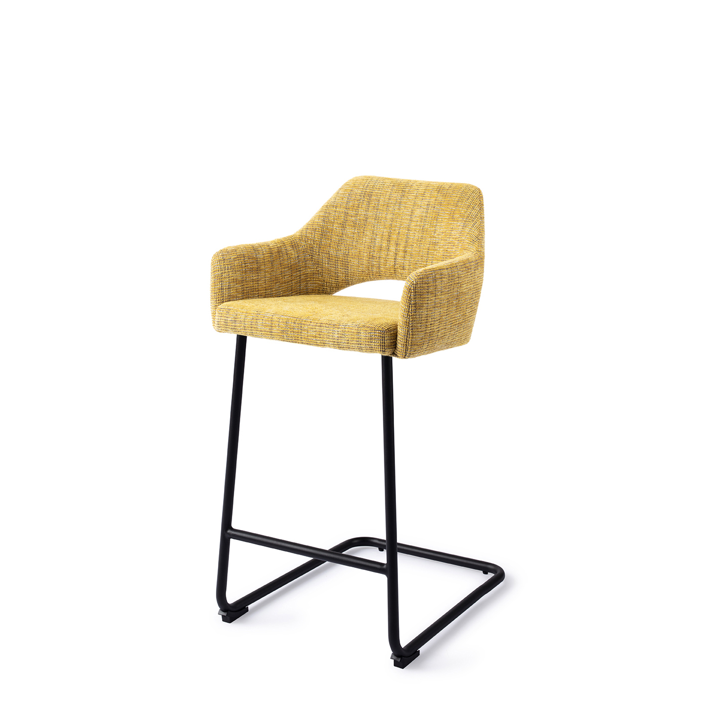 Jesper Home Barhocker Yanai Lemon Lines Arch Schwarz Tresenhöhe 65 cm